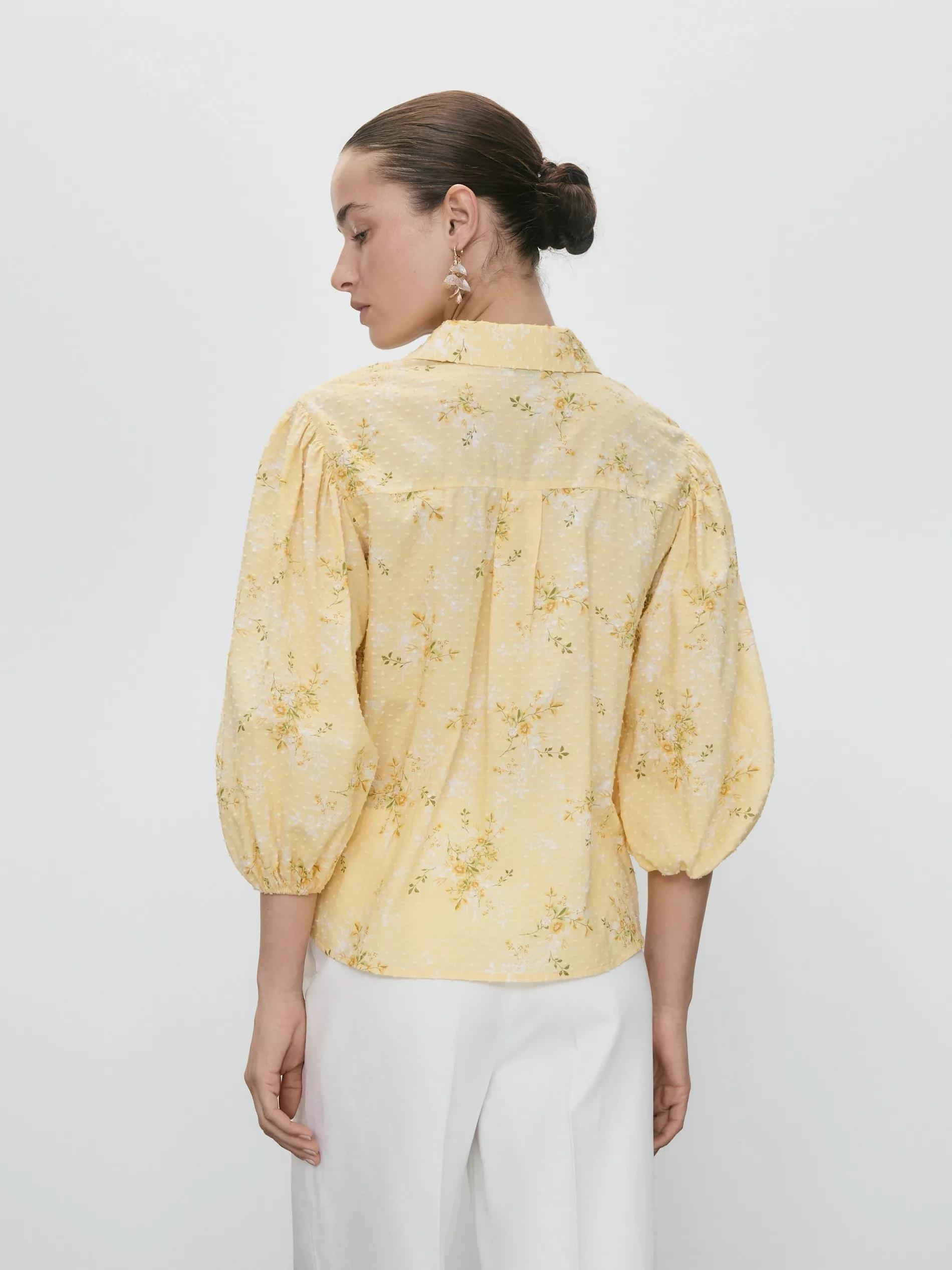 Yellow Shirt With Puffy Sleeves, , large image number 4