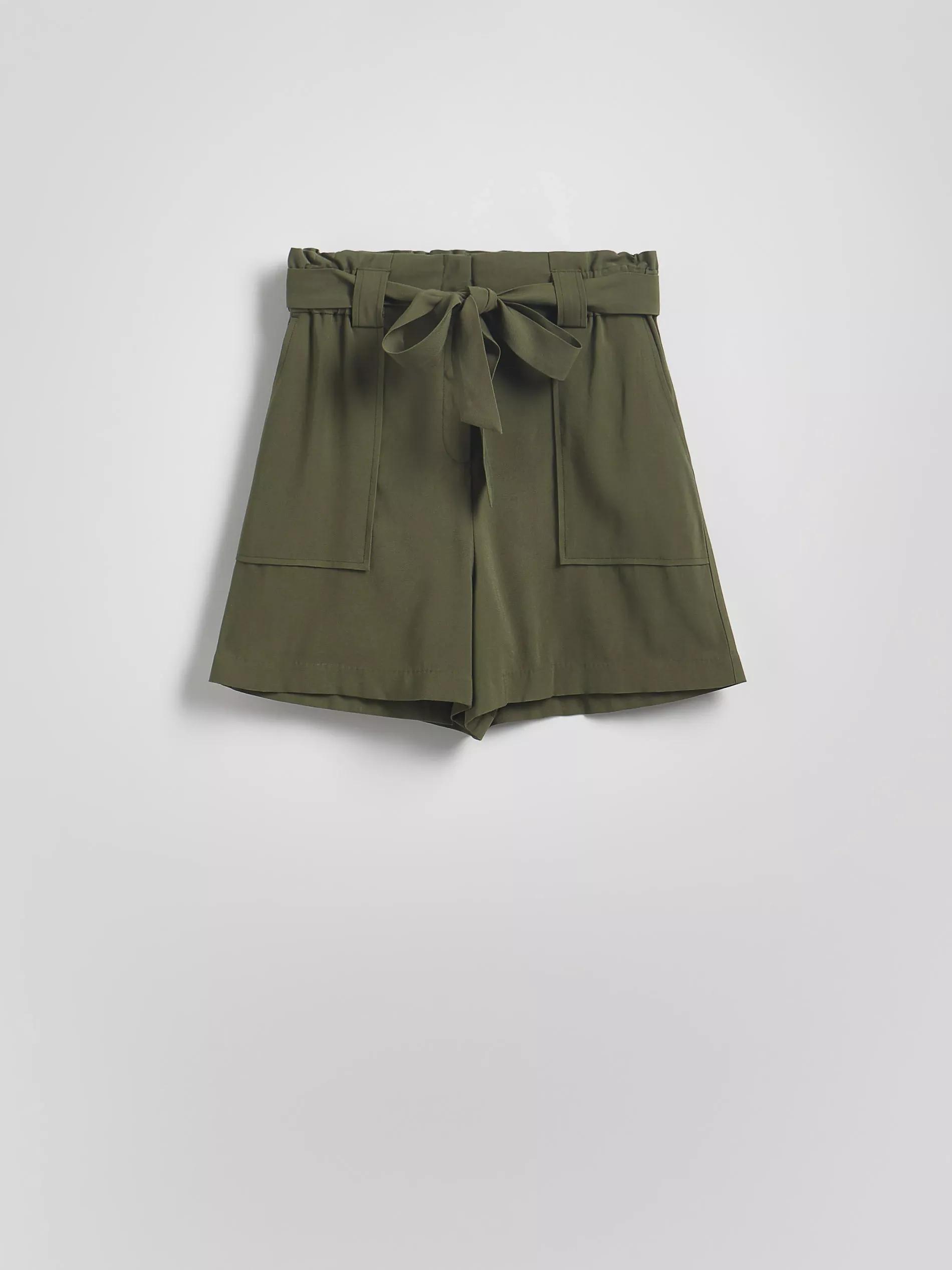 Green Shorts With Tie, Khaki, large image number 3