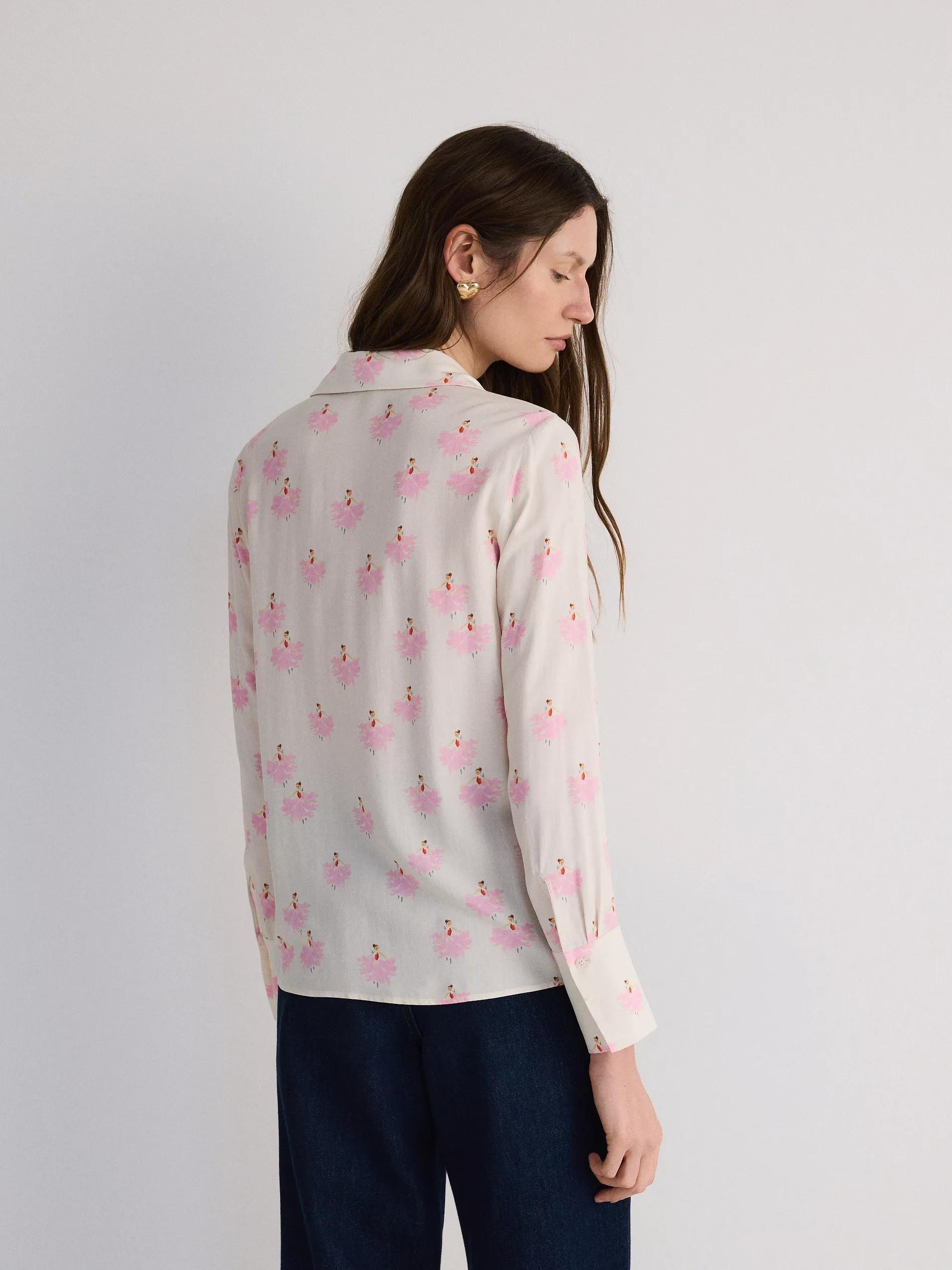 Multicolour Patterned Viscose Shirt, , large image number 1