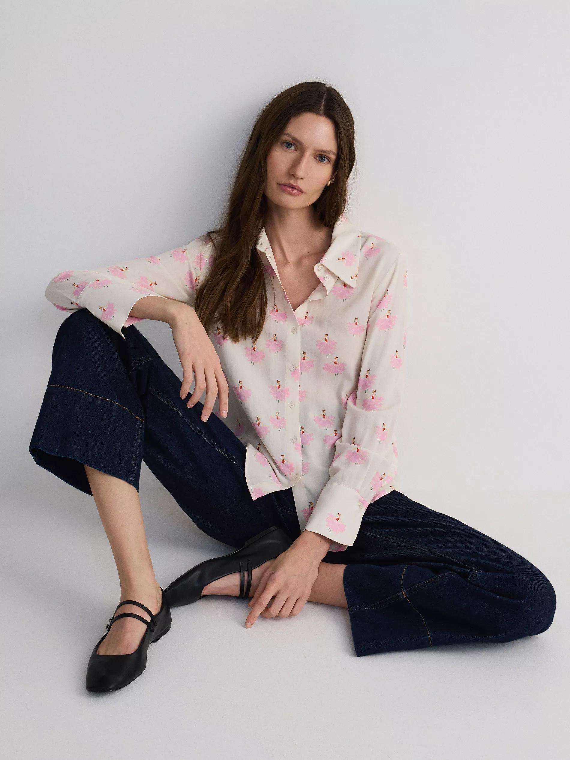 Multicolour Patterned Viscose Shirt, , large image number 2