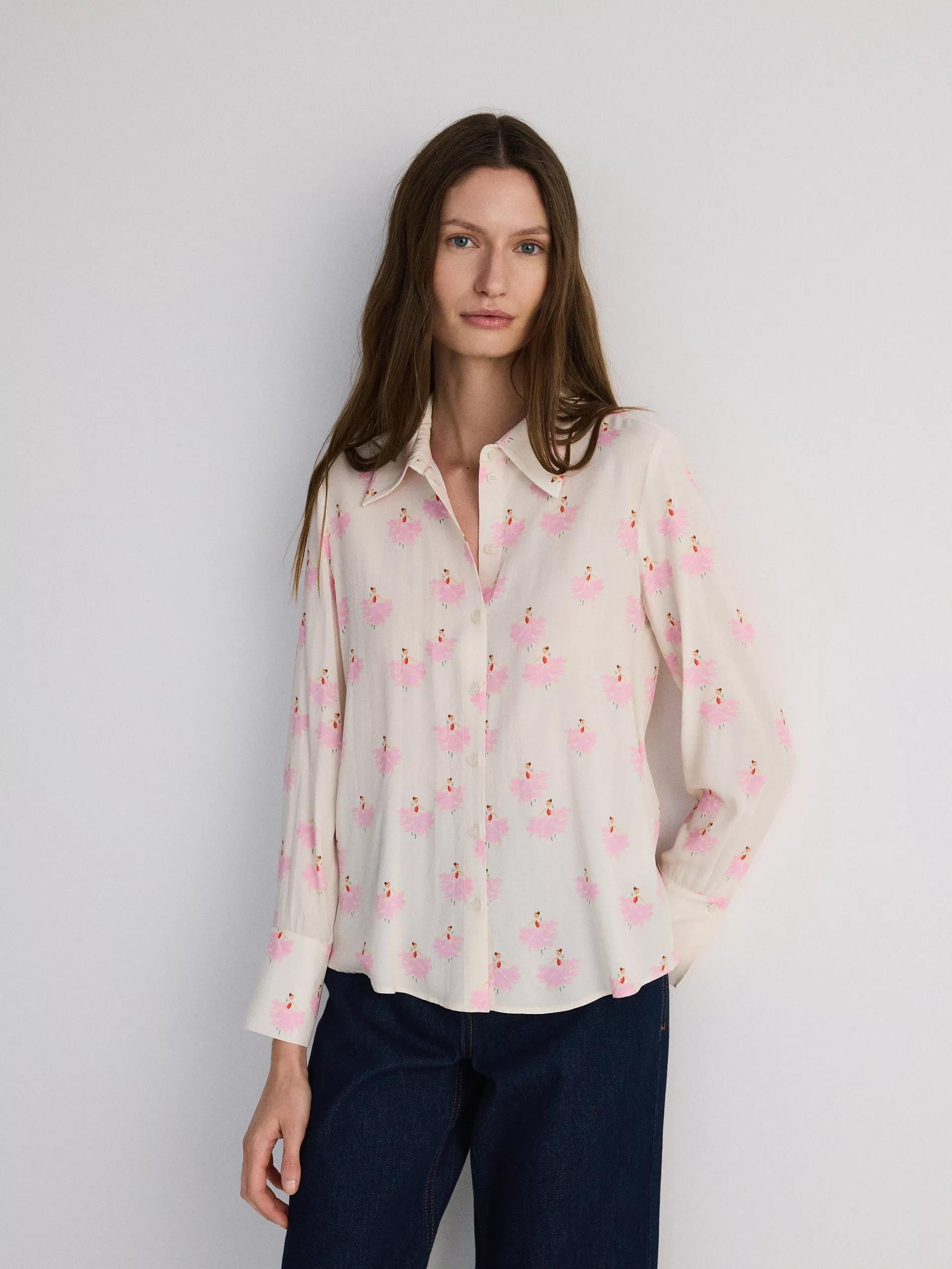 Multicolour Patterned Viscose Shirt, , large image number 3