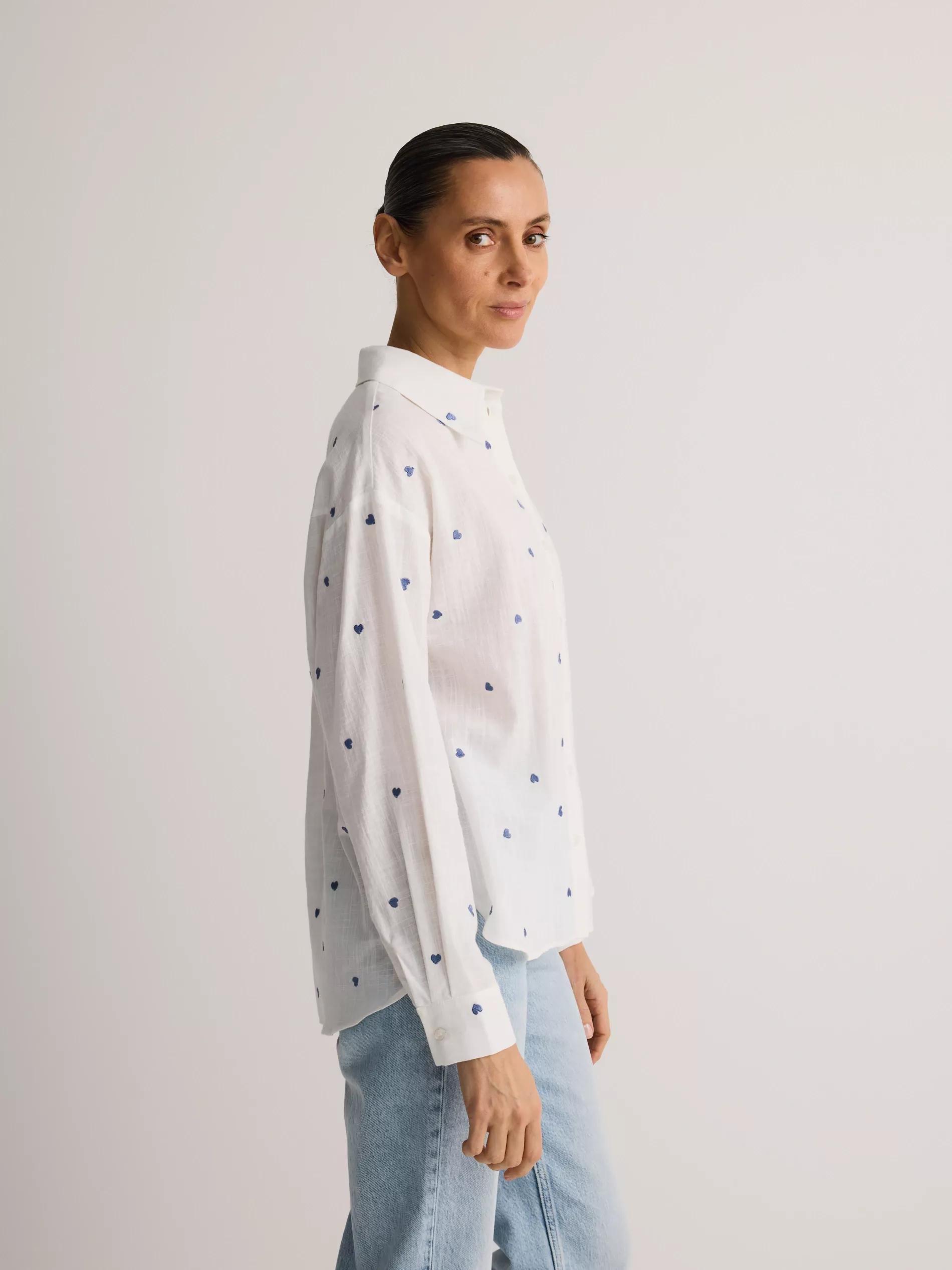 Blue Linen Blend Shirt, , large image number 3