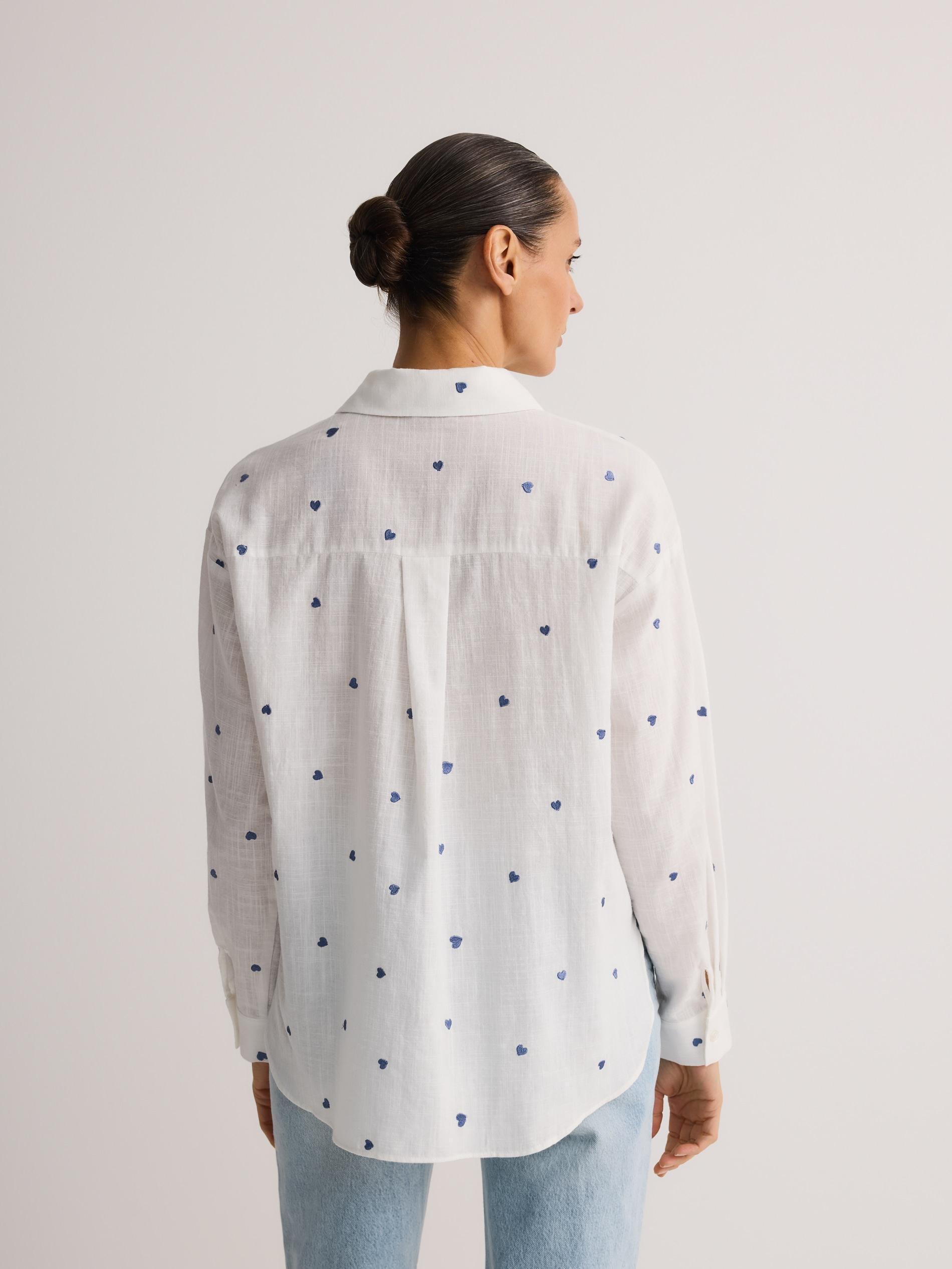 Blue Linen Blend Shirt, , large image number 4