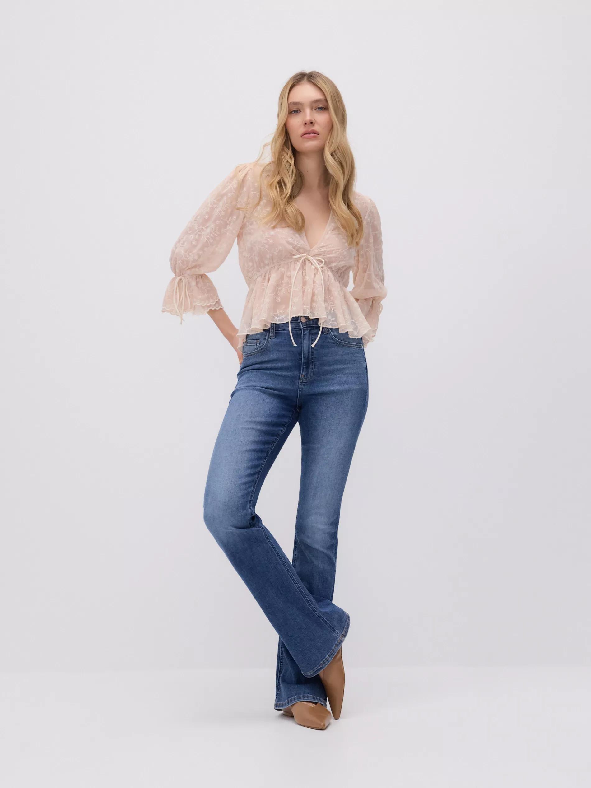 Pink Blouse With Decorative Embroidery, Pink, large image number 2