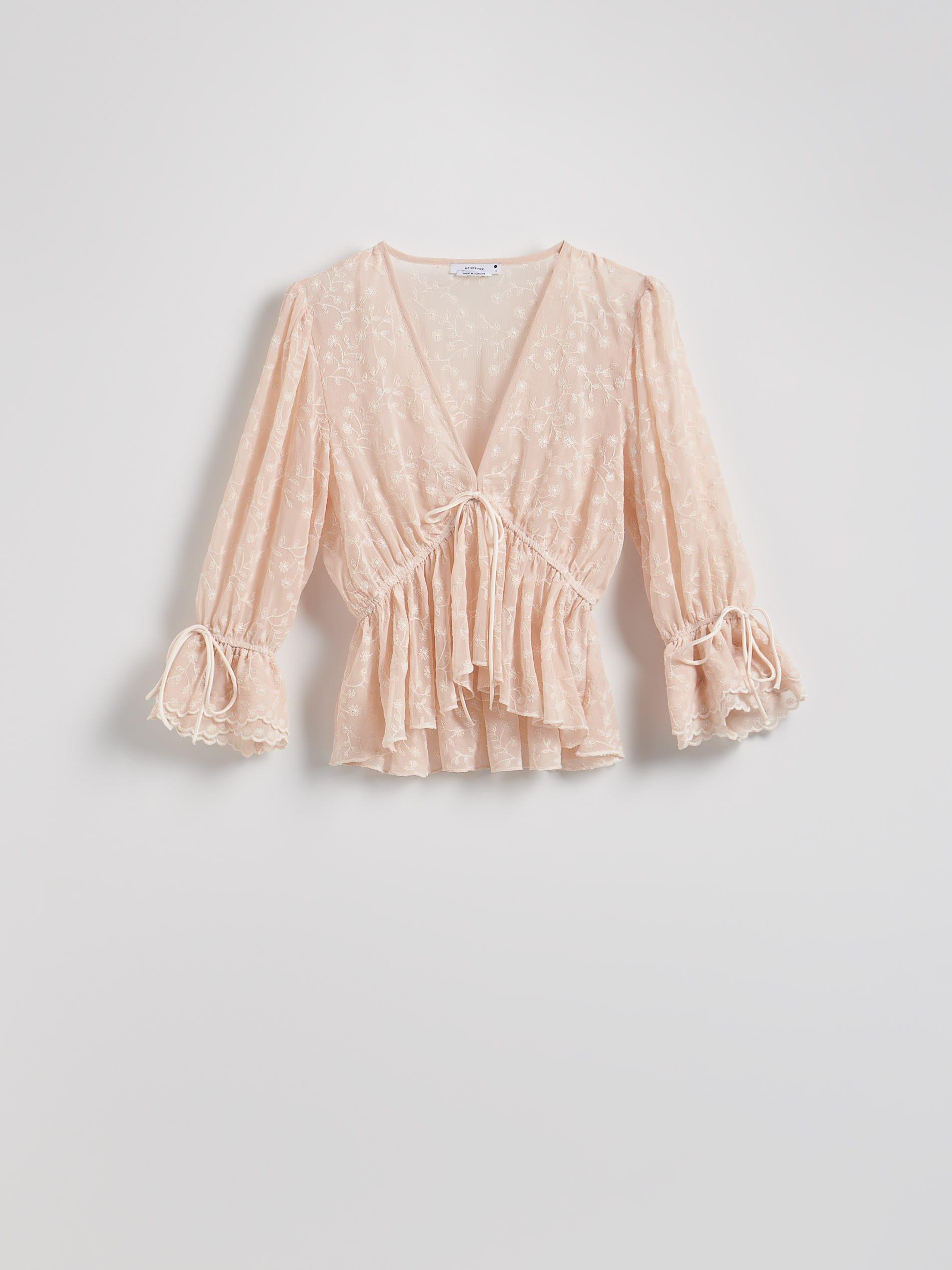 Pink Blouse With Decorative Embroidery, Pink, large image number 5