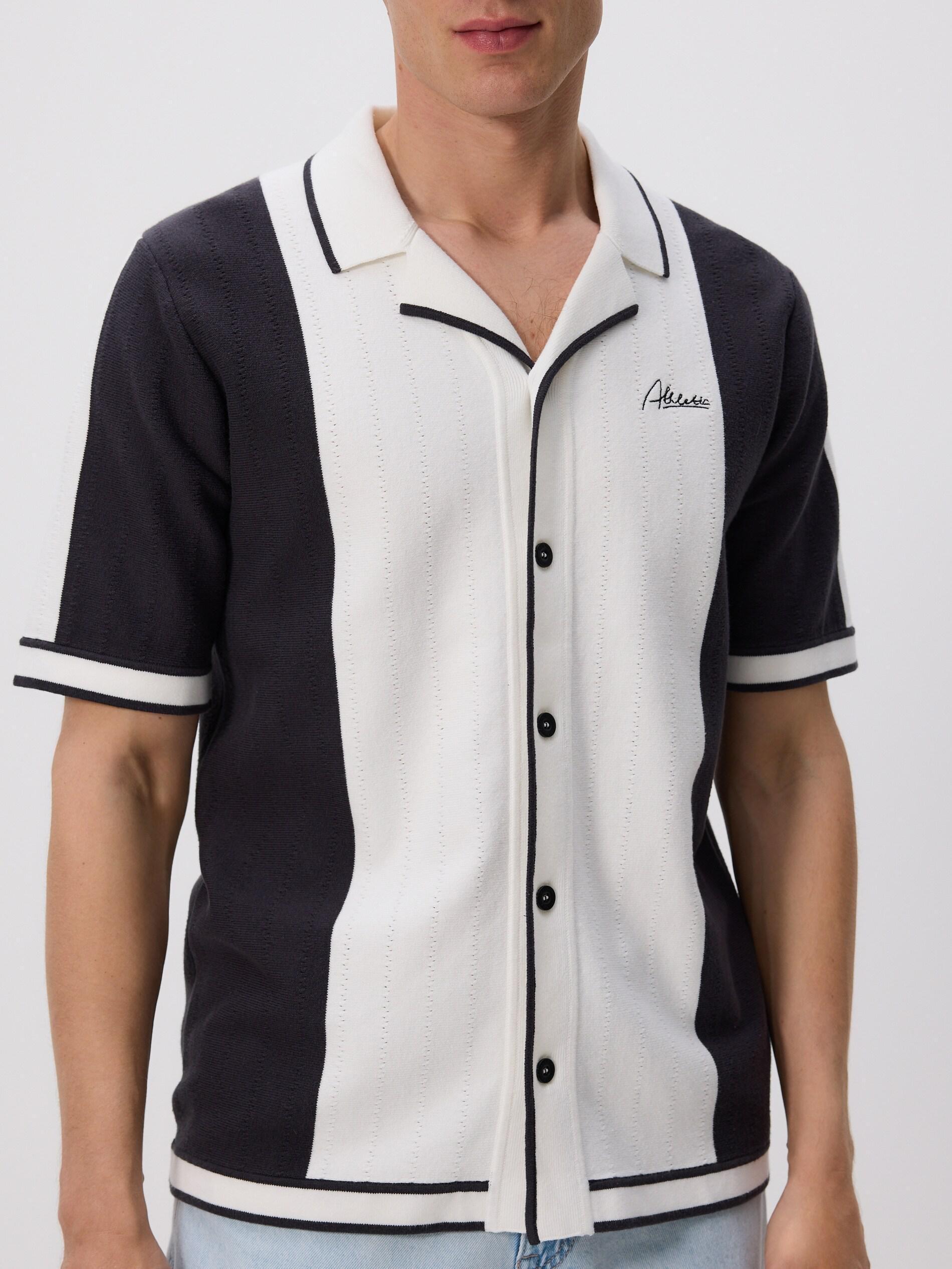 BLACK Short-sleeved sweater, Black, medium