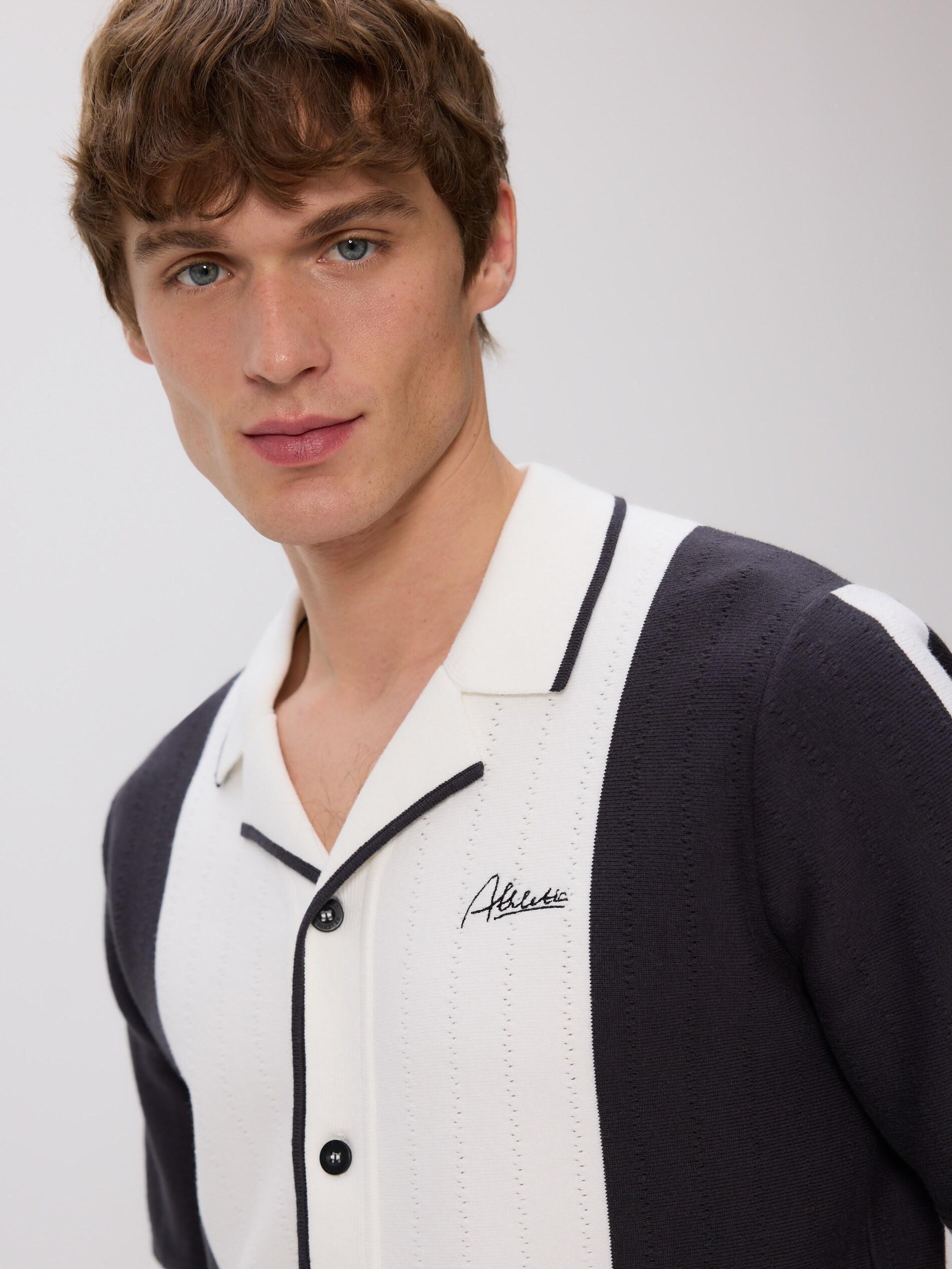 BLACK Short-sleeved sweater, Black, medium