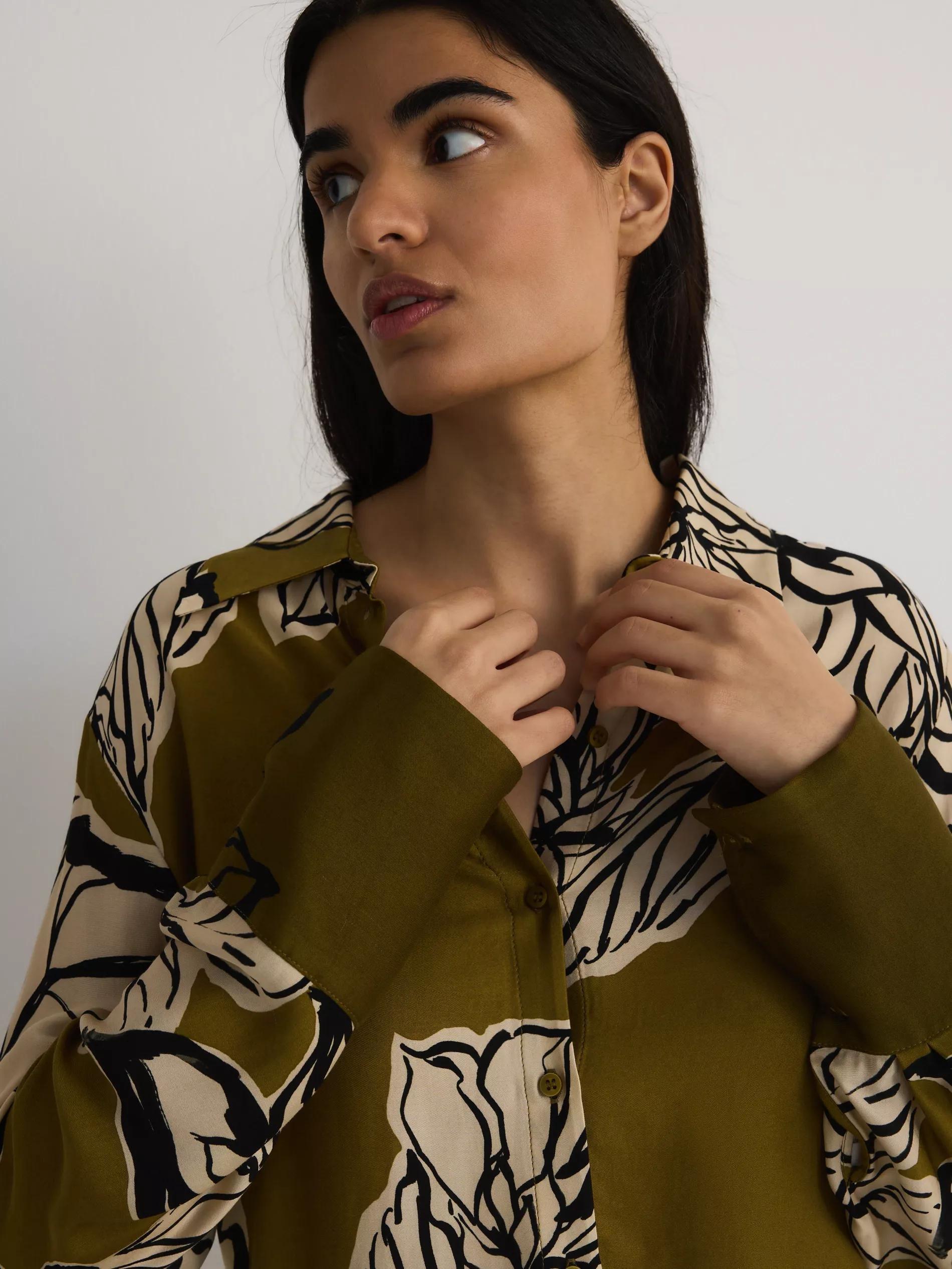 Multicolour Viscose Shirt, , large image number 0