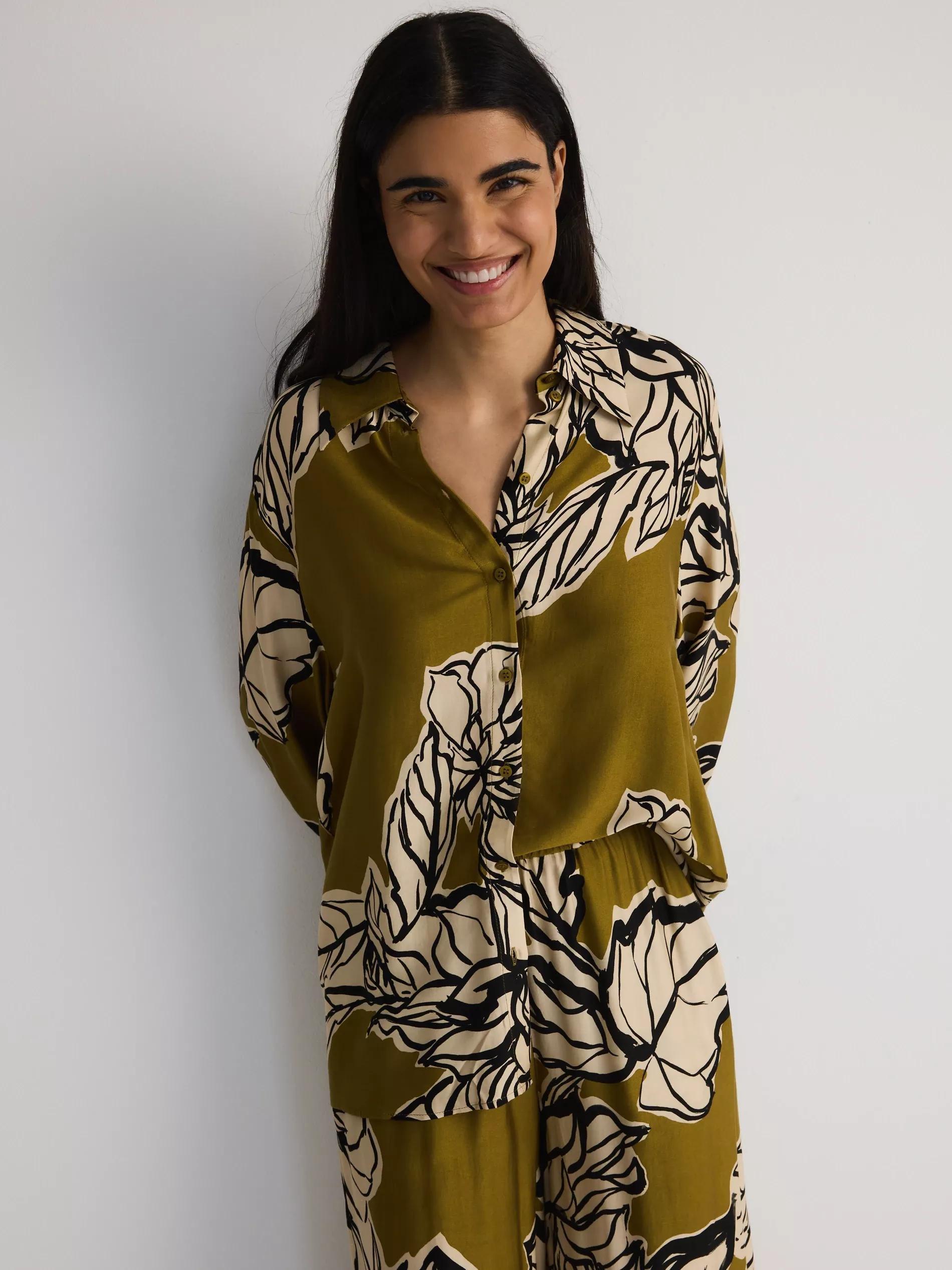 Multicolour Viscose Shirt, , large image number 1