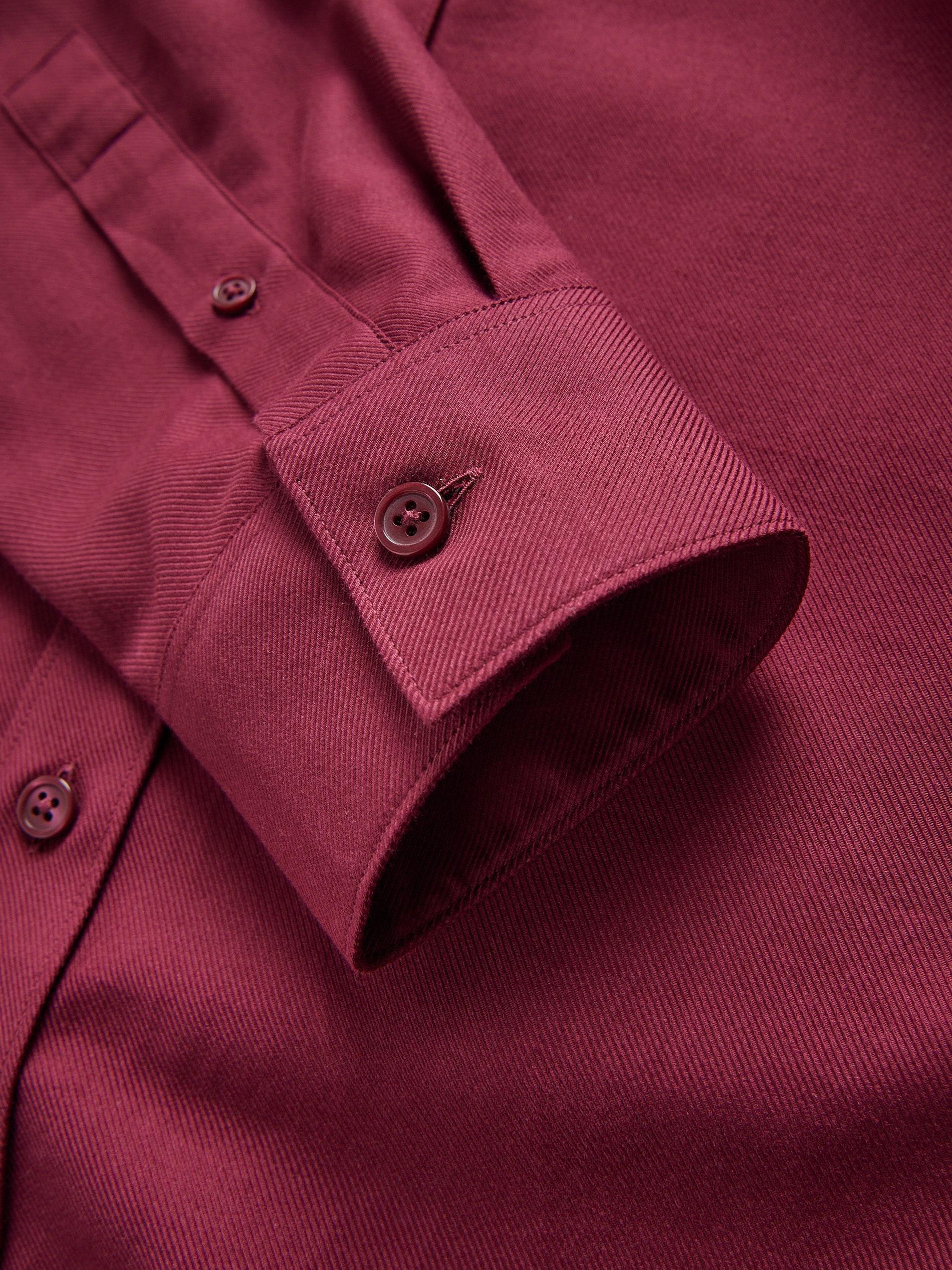 MAROON Slim fit Egyptian cotton shirt, Burgundy, large image number 4