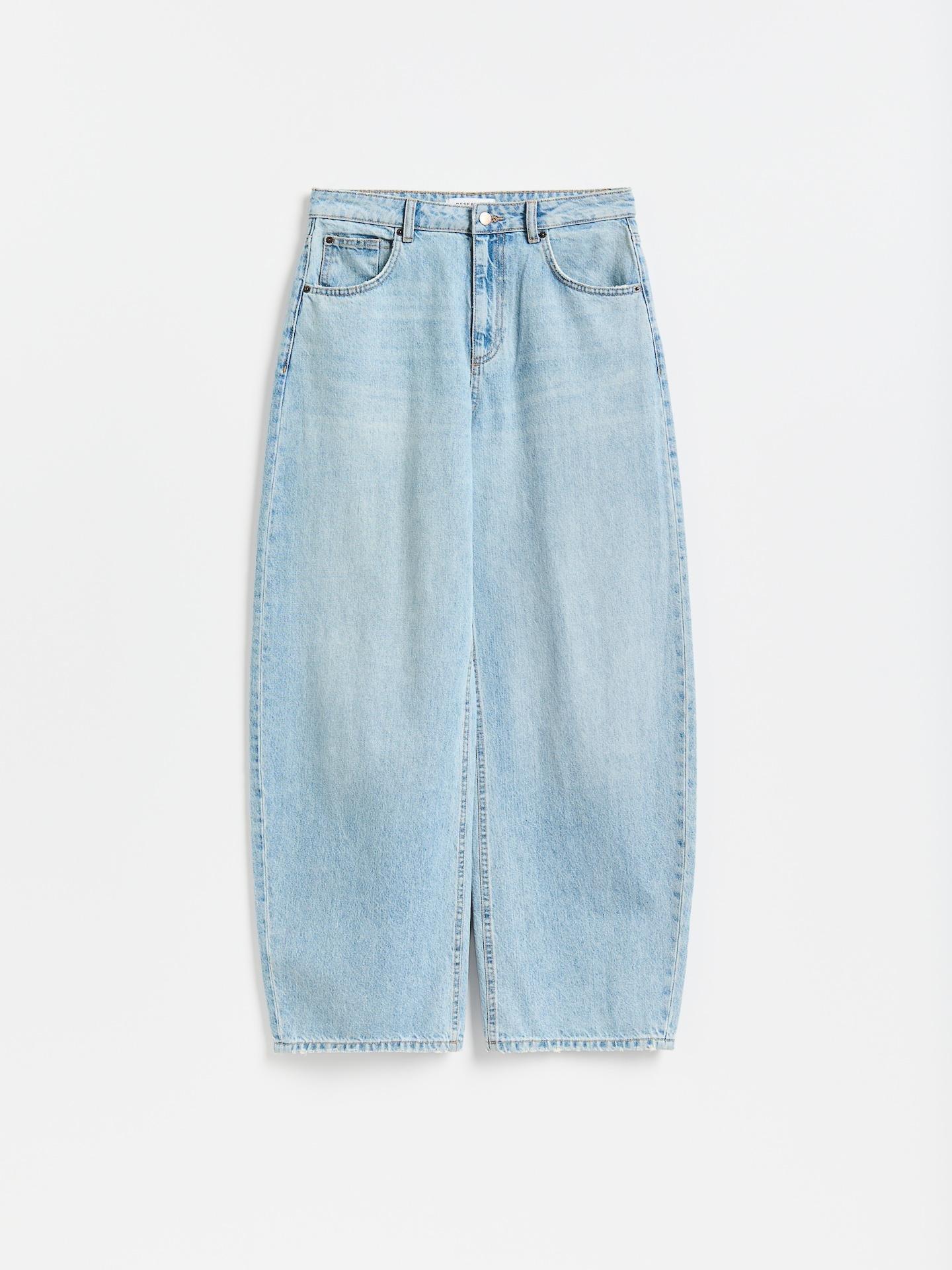 Blue Barrel Leg Jeans, Blue, large image number 3