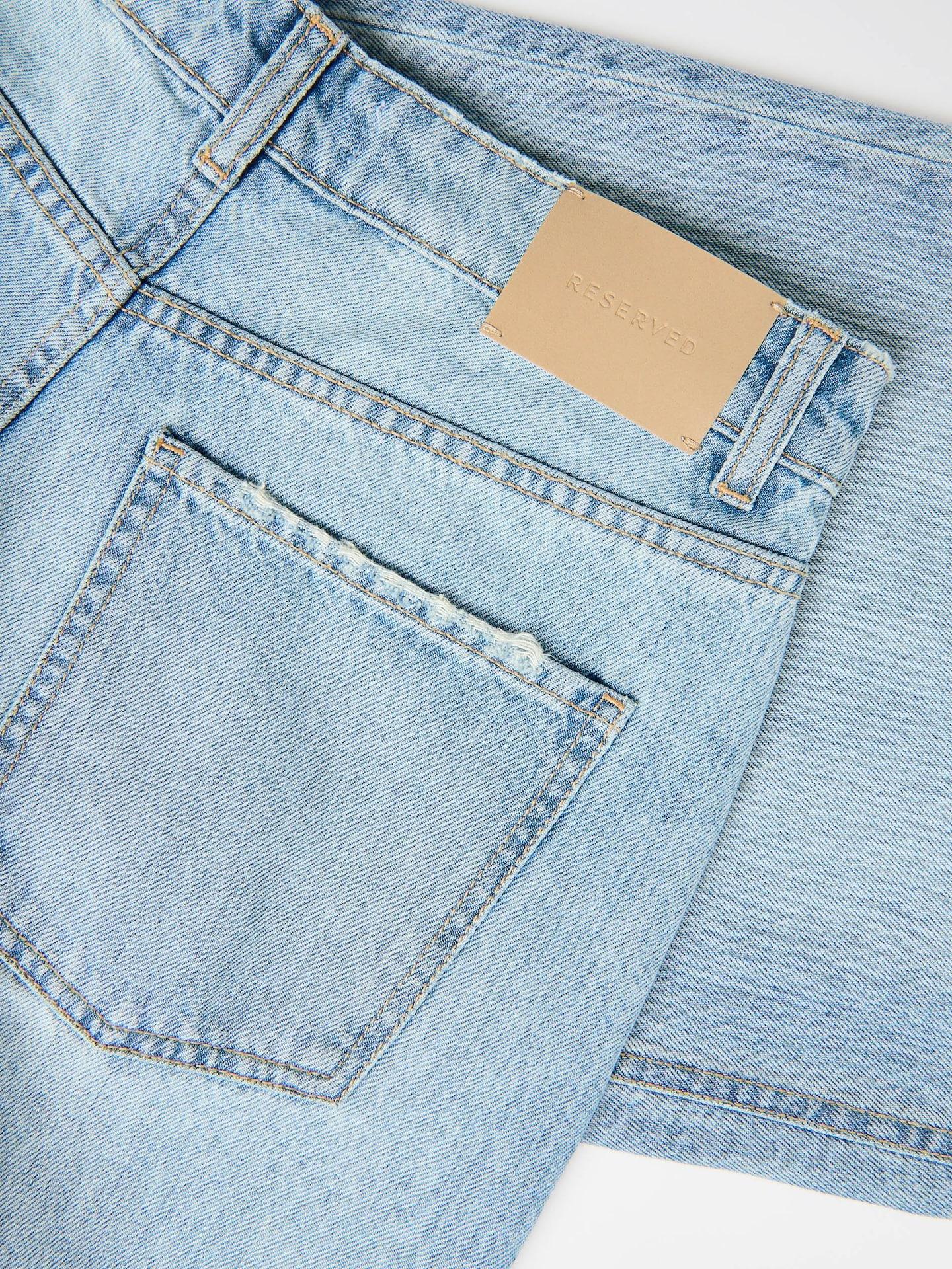 Blue Barrel Leg Jeans, Blue, large image number 4