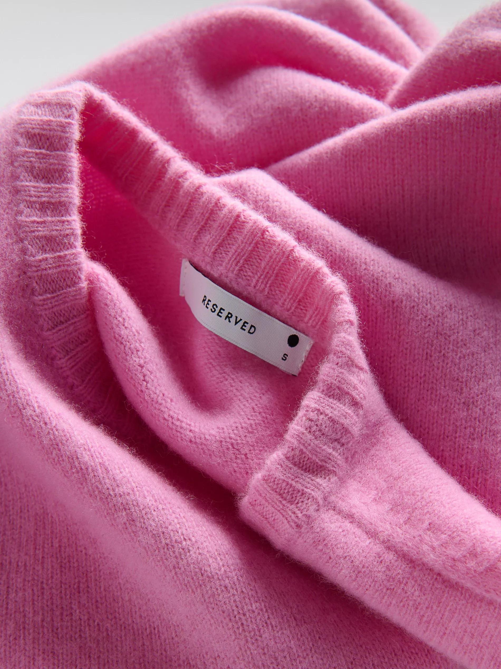 Pink Short-Sleeved Wool Sweate, , large image number 1