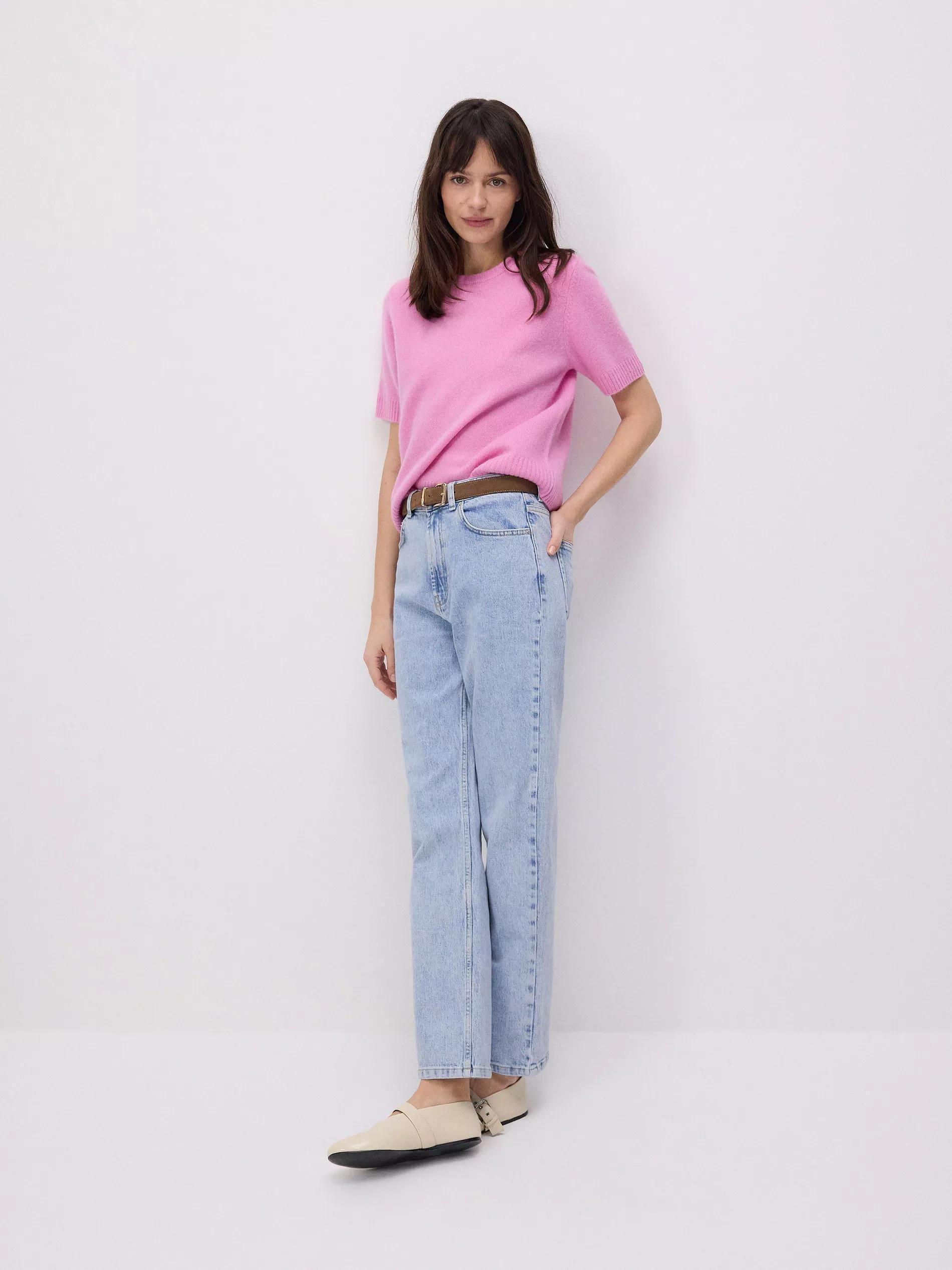 Pink Short-Sleeved Wool Sweate, , large image number 5