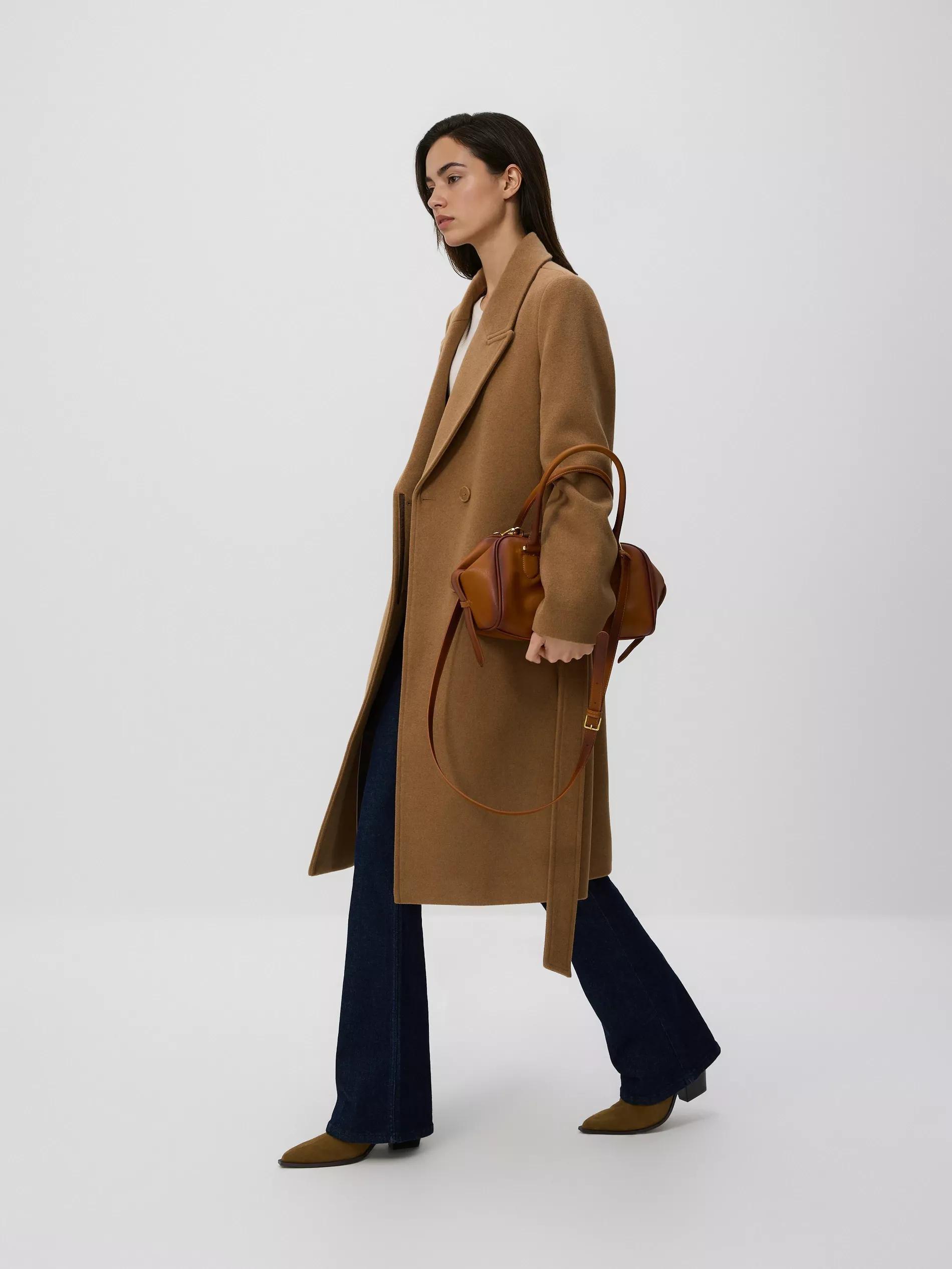 BEIGE Coat with tie belt, Beige, large image number 3