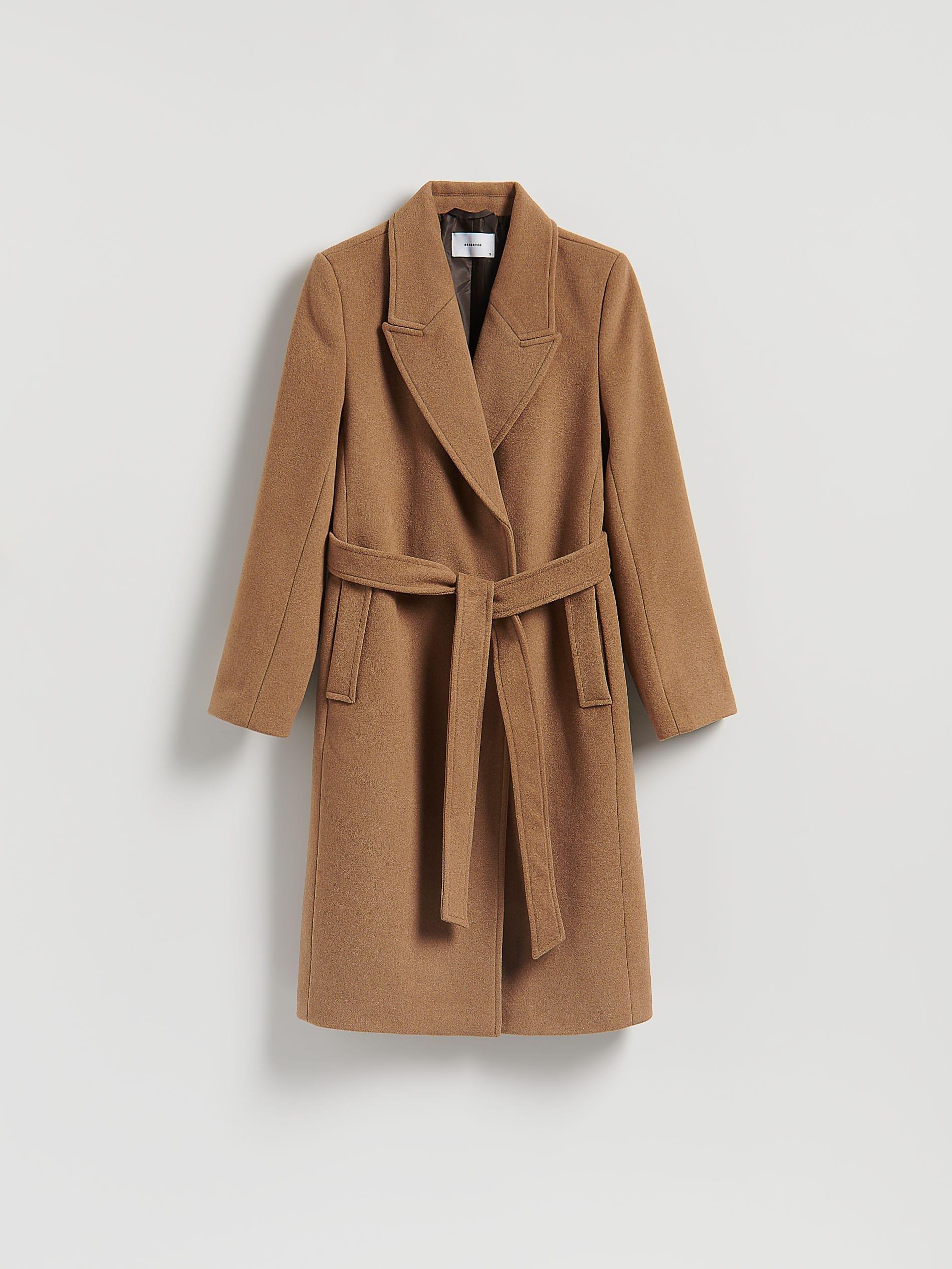 BEIGE Coat with tie belt, Beige, large image number 5