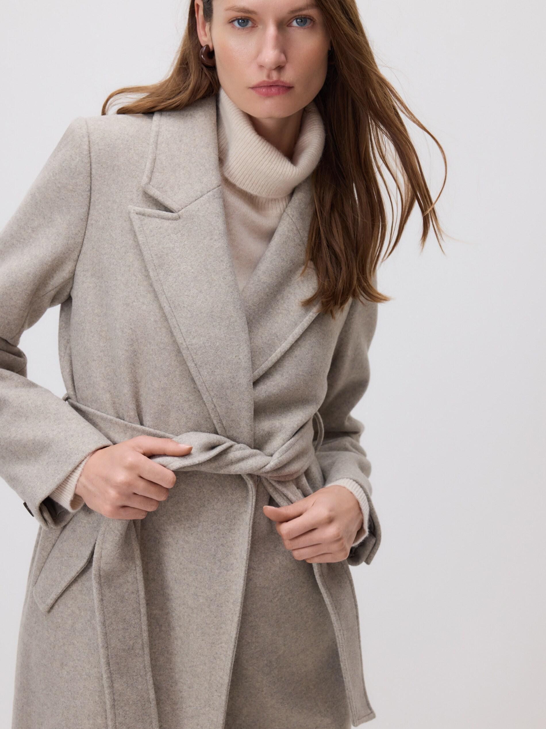Beige Detailed Coat, Beige, large image number 2