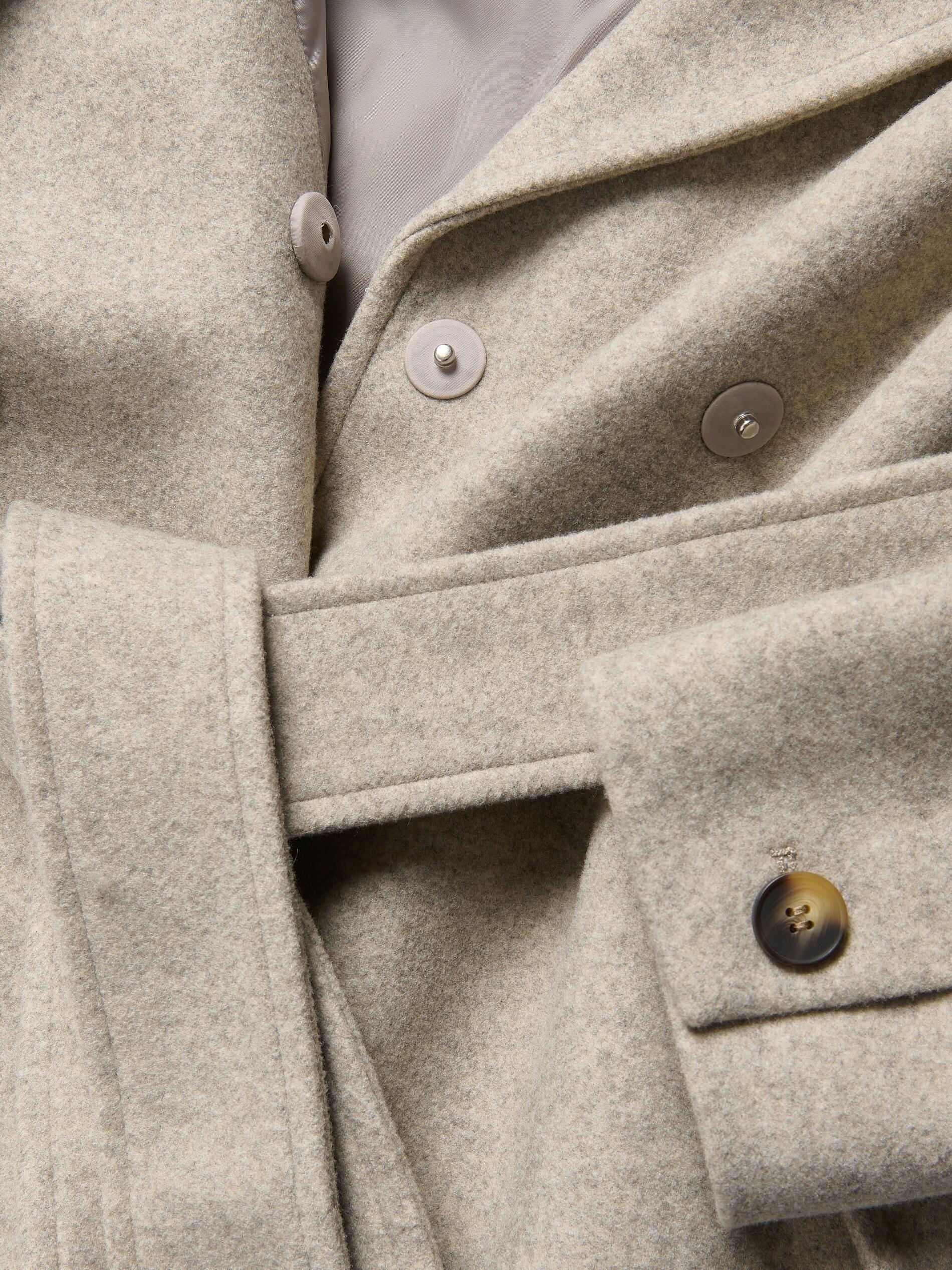 Beige Detailed Coat, Beige, large image number 5