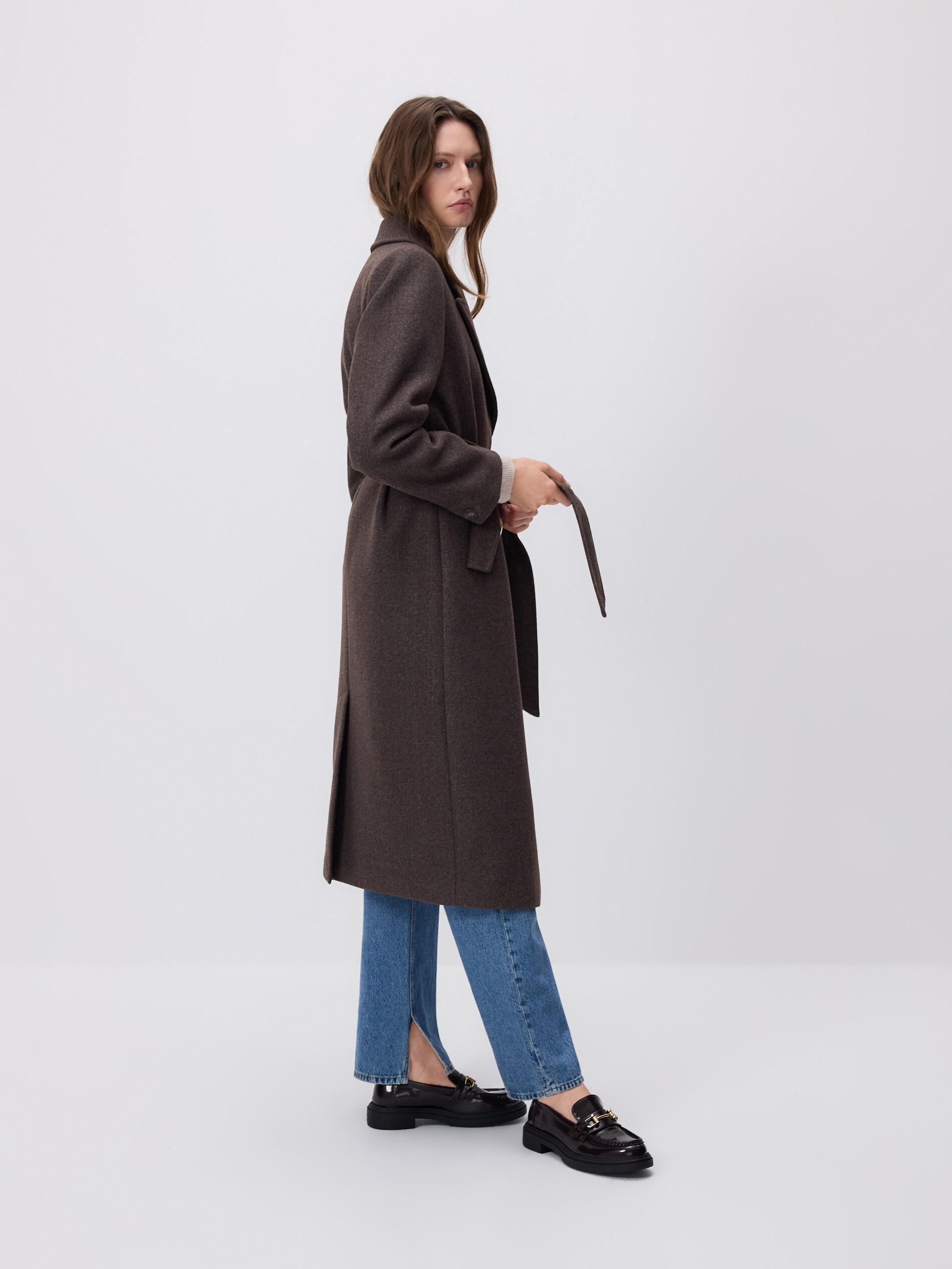 Brown Detailed Coat, Brown, large image number 3