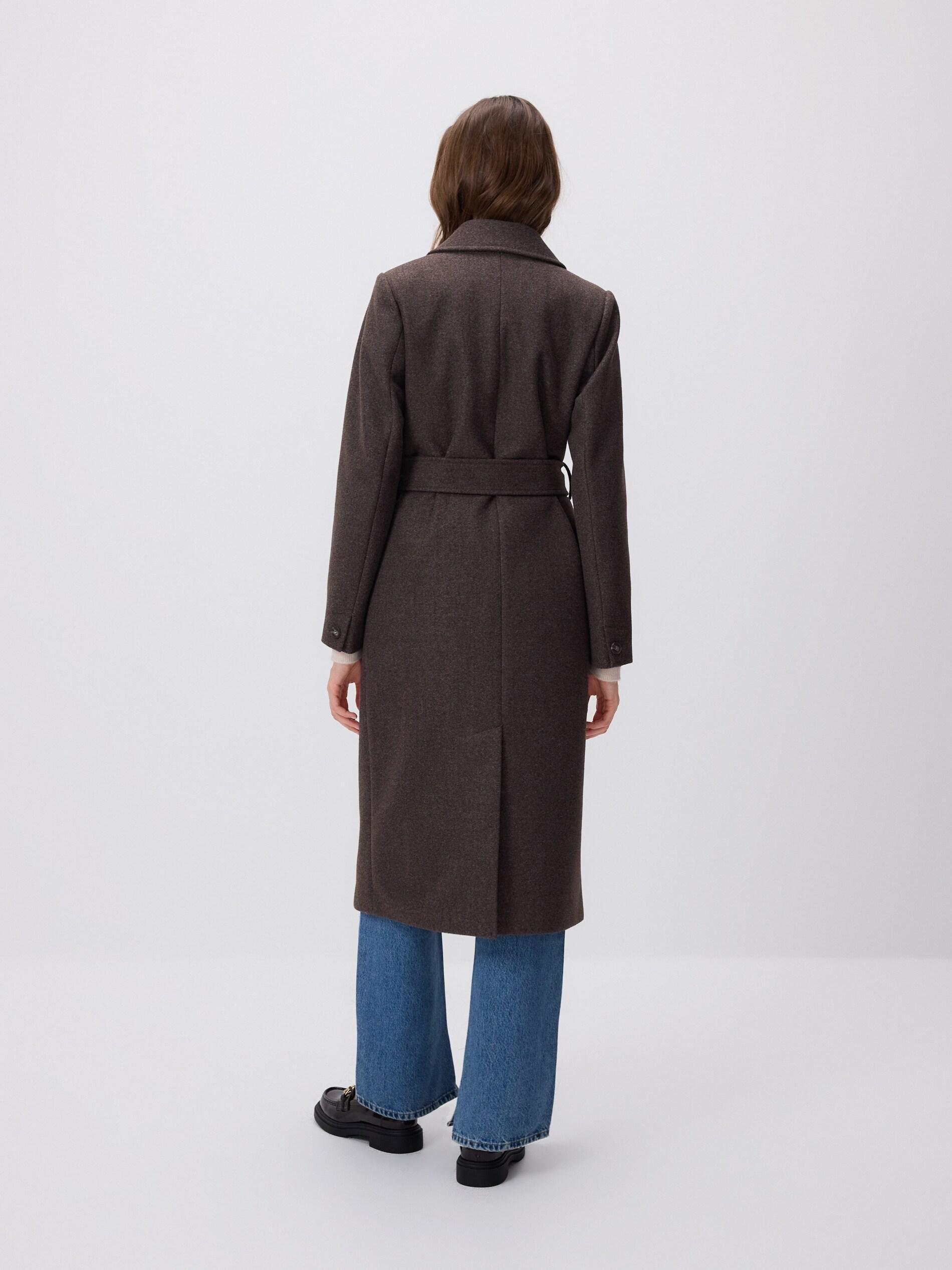 Brown Detailed Coat, Brown, large image number 4