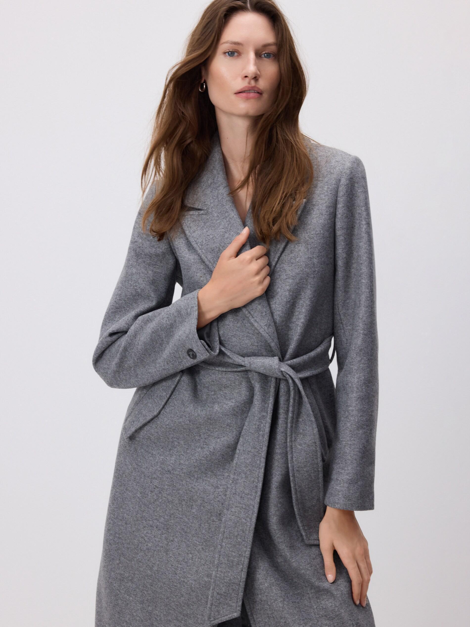 Grey Detailed Coat, Grey, large image number 1