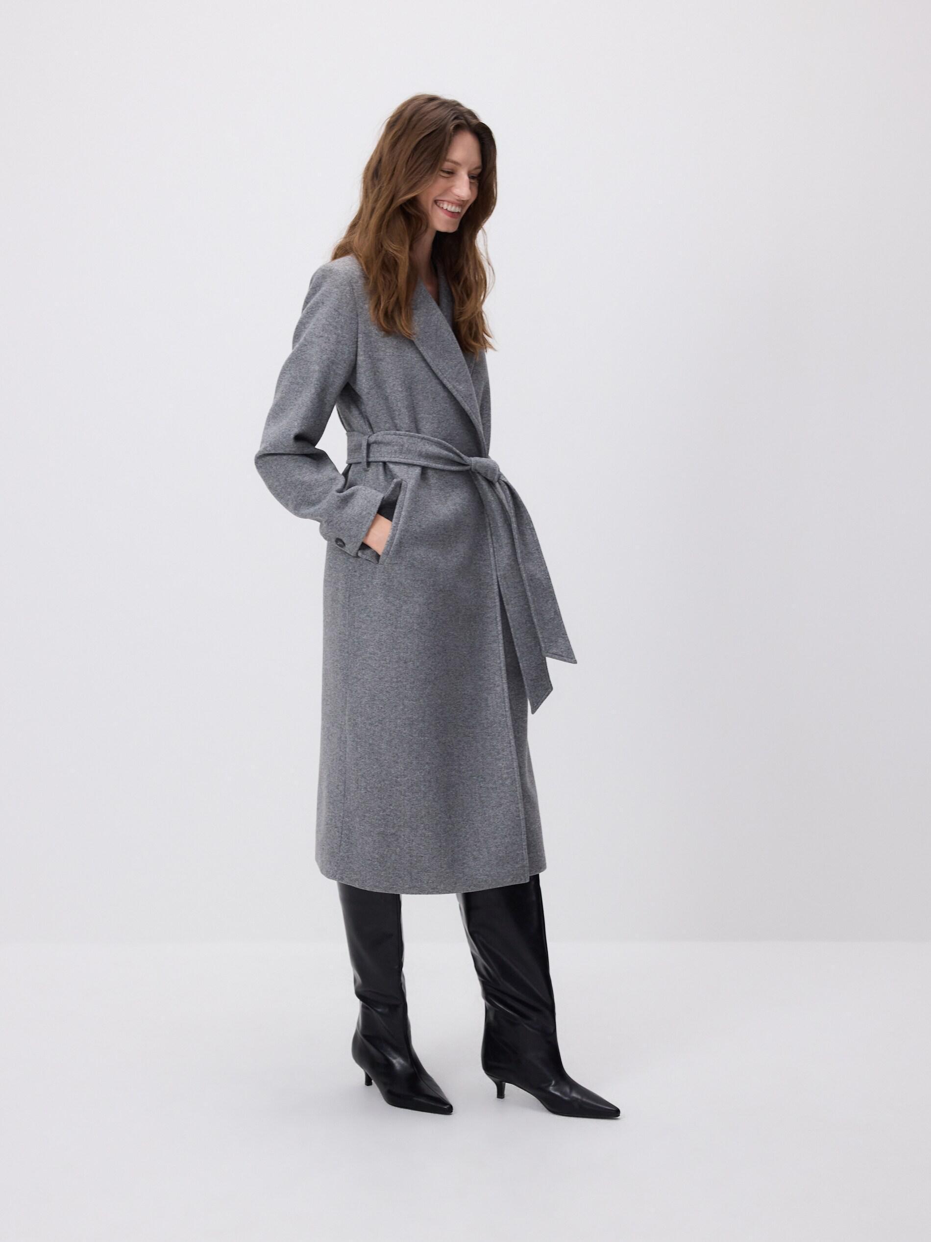 Grey Detailed Coat, Grey, large image number 2