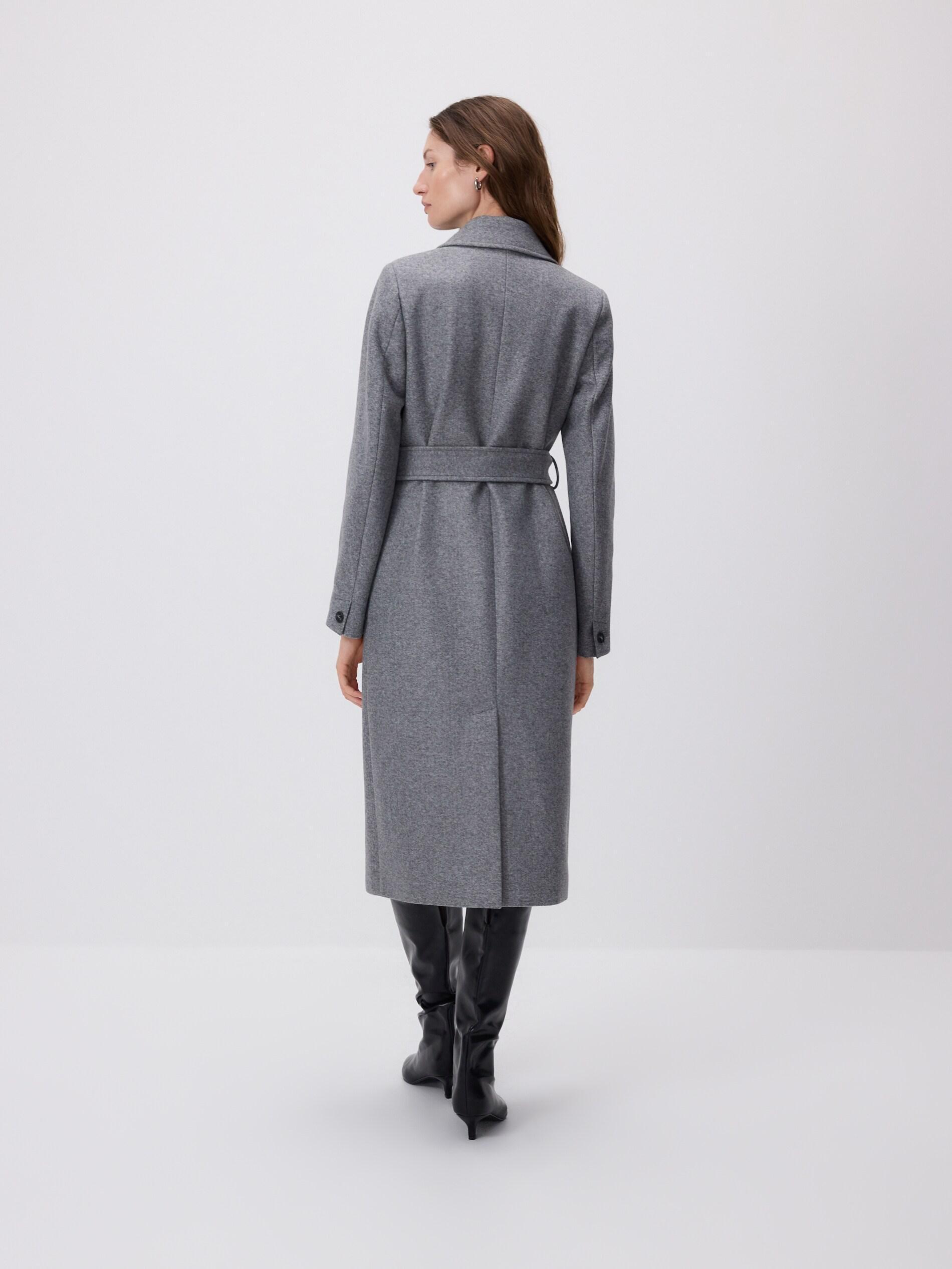 Grey Detailed Coat, Grey, large image number 4