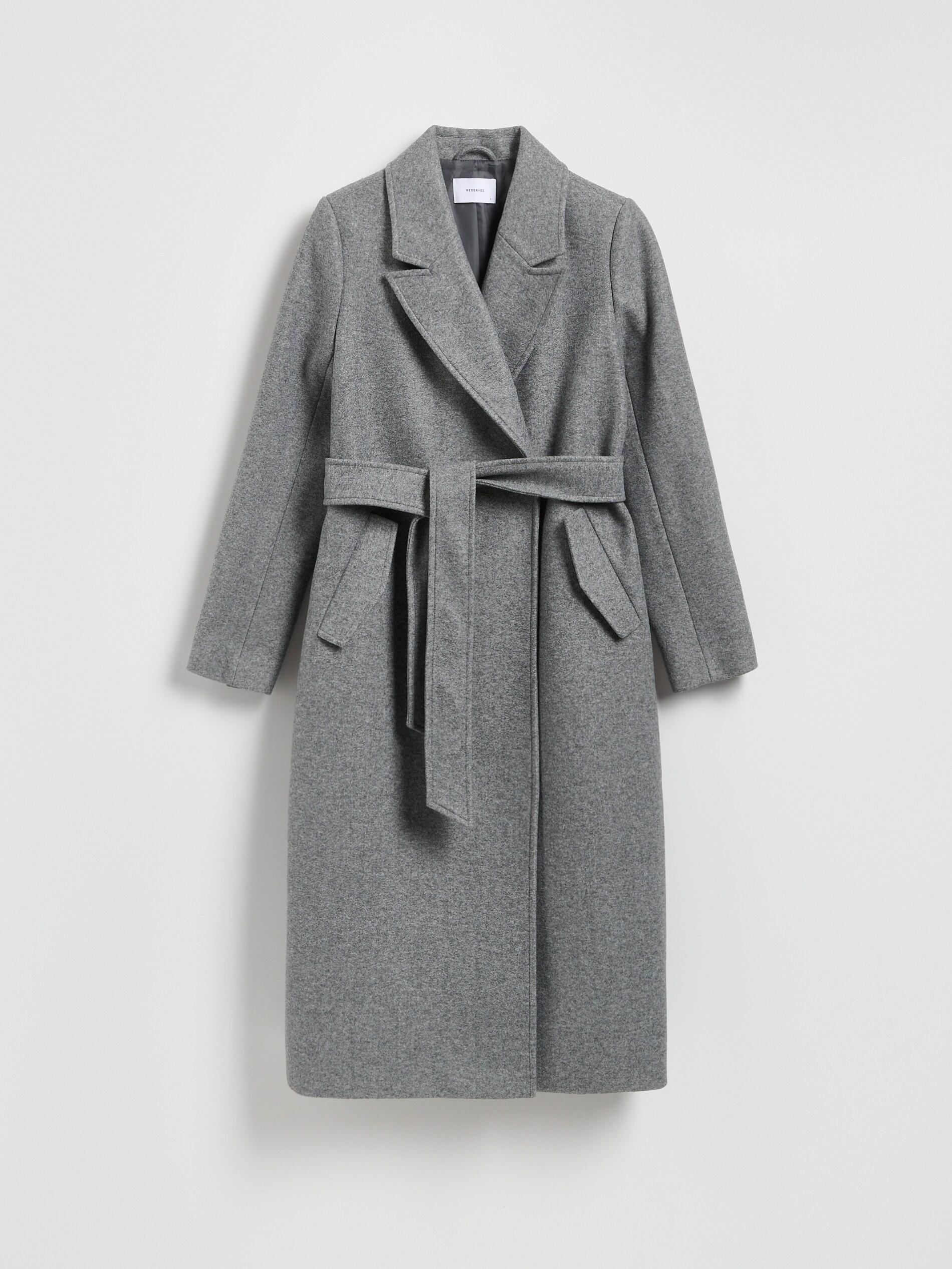Grey Detailed Coat, Grey, large image number 5
