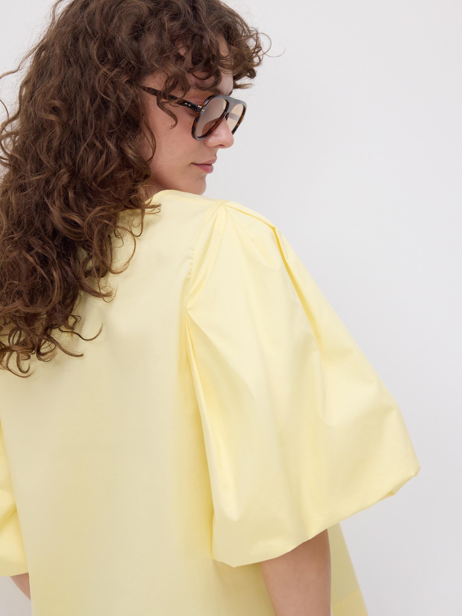 Yellow Cotton Blouse, Yellow, large image number 3