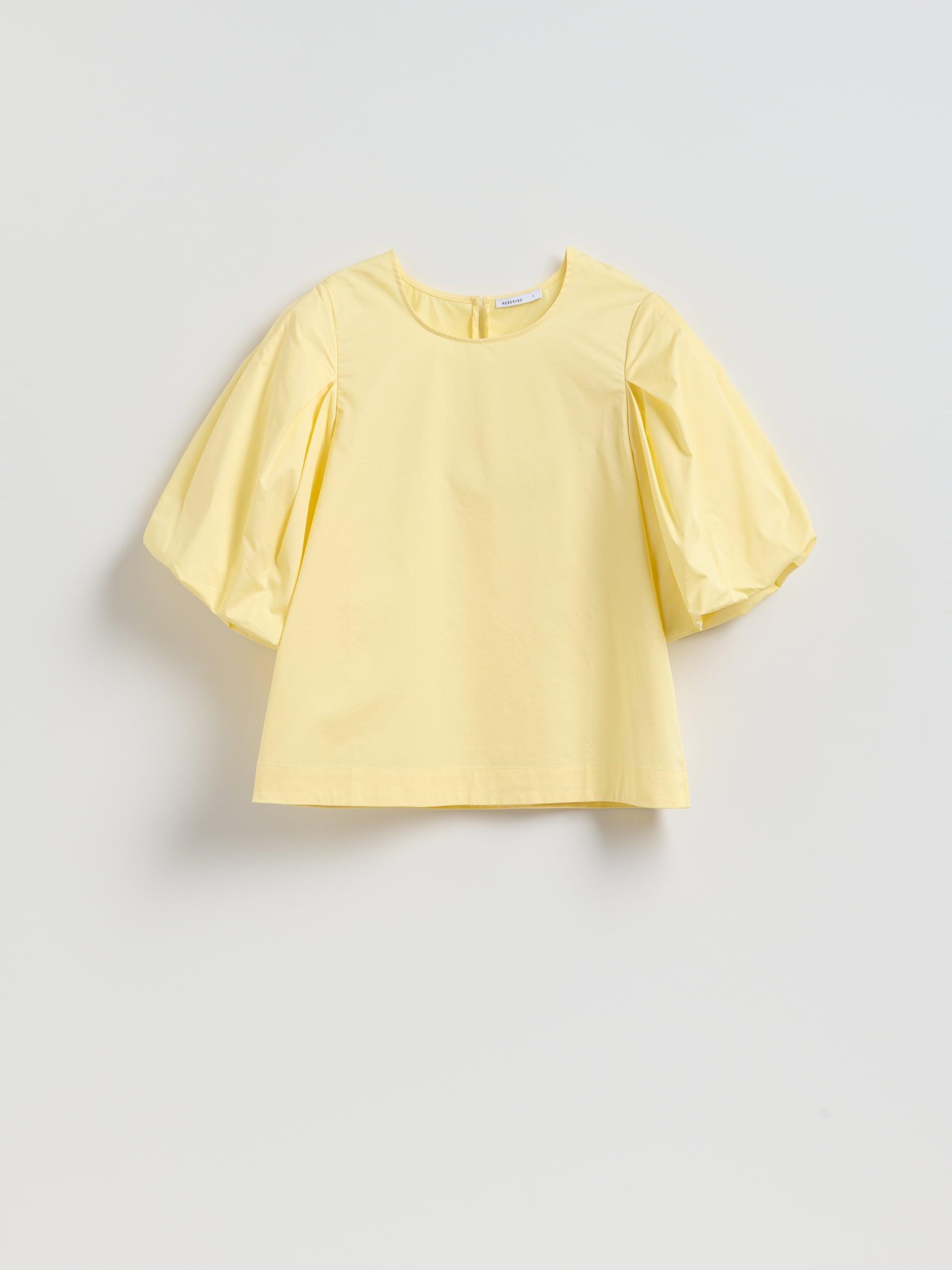 Yellow Cotton Blouse, Yellow, large image number 4