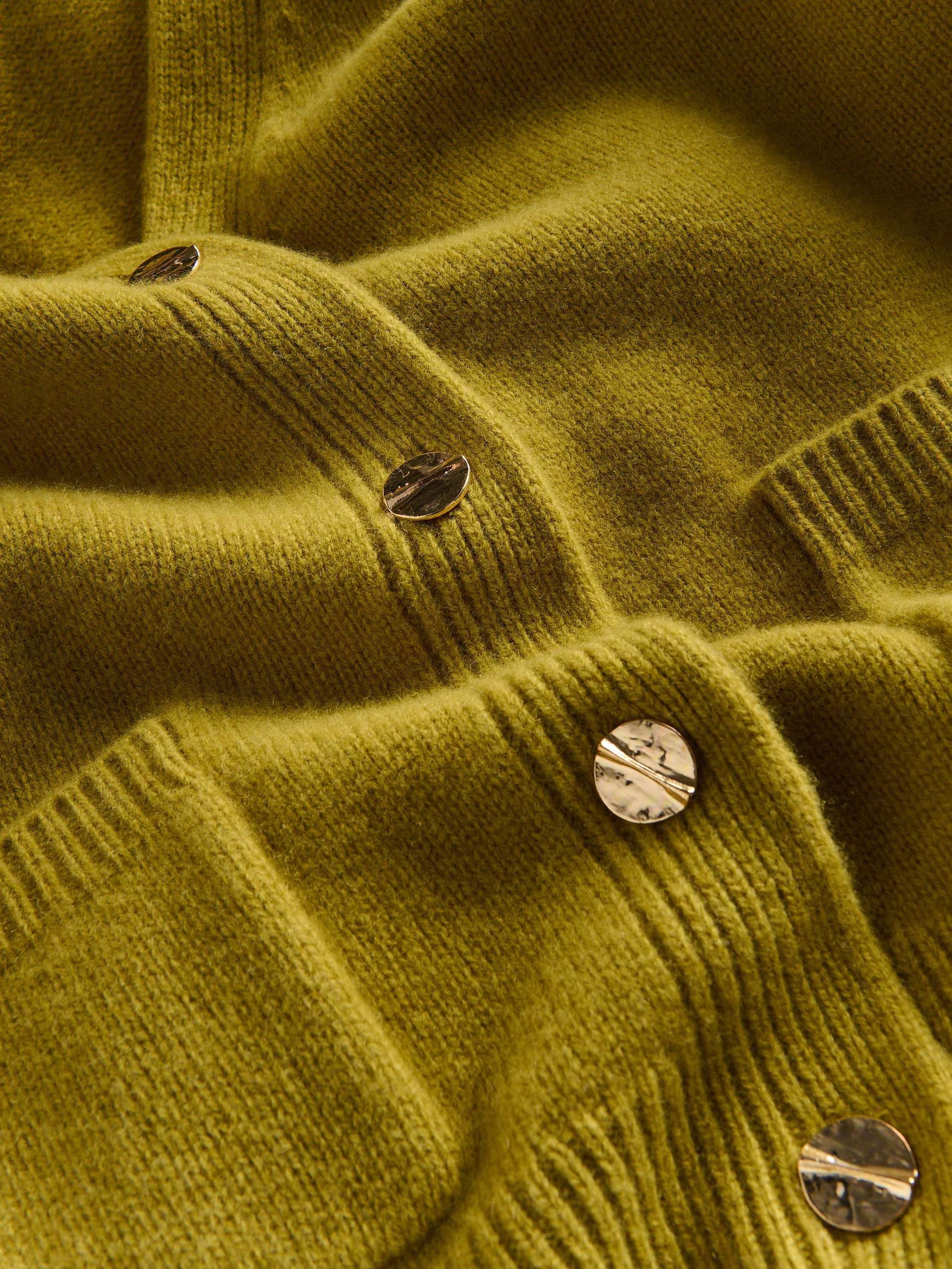 Green Wool Cardigan With Pockets, , large image number 5