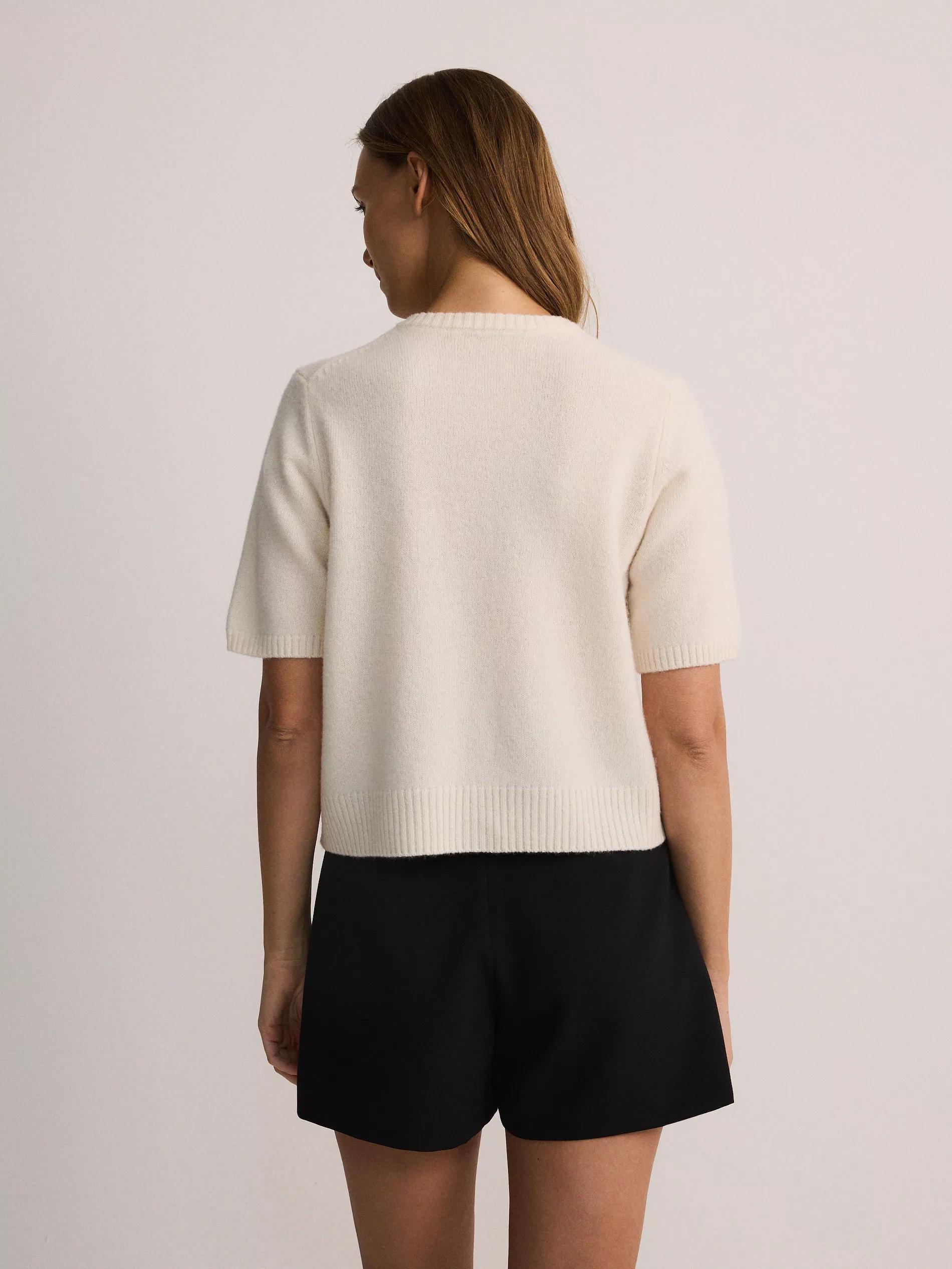 Beige Wool Cardigan, , large image number 4