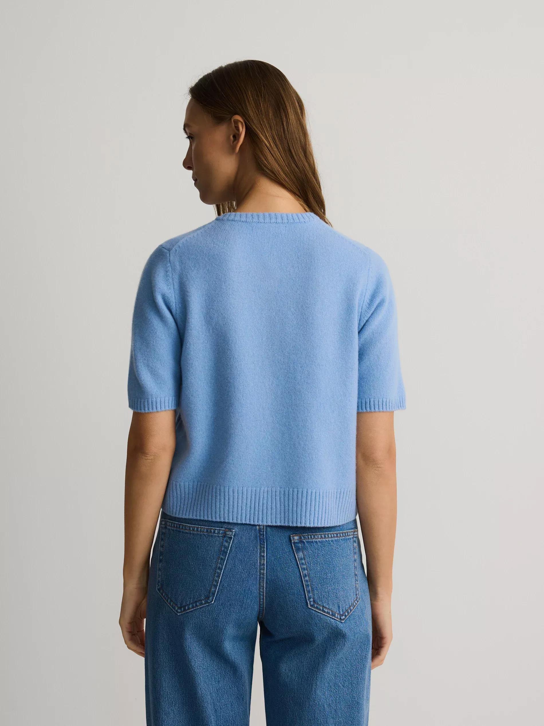 Blue Wool Cardigan, , large image number 3