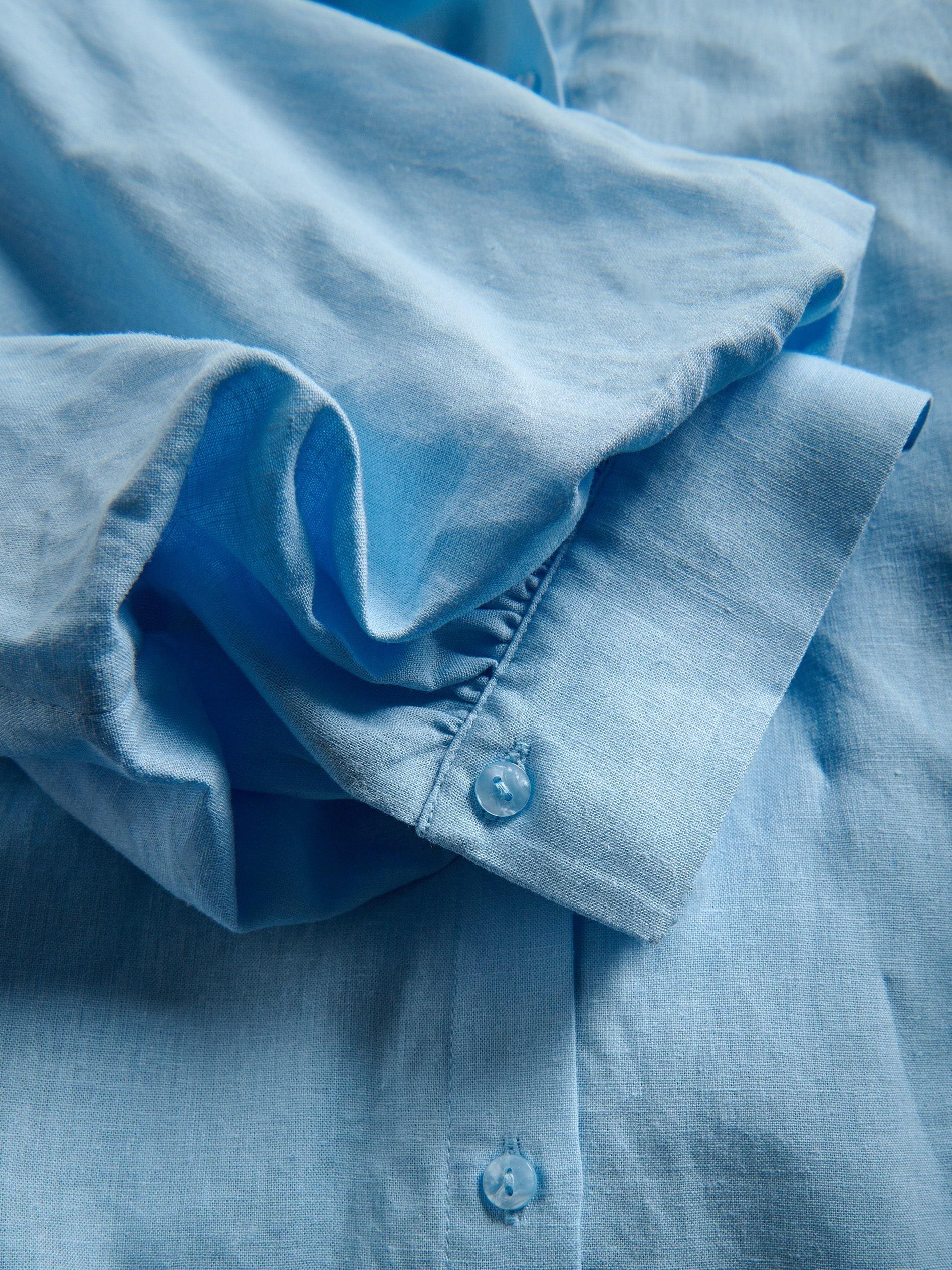 Blue Linen Rich Shirt, Blue, medium