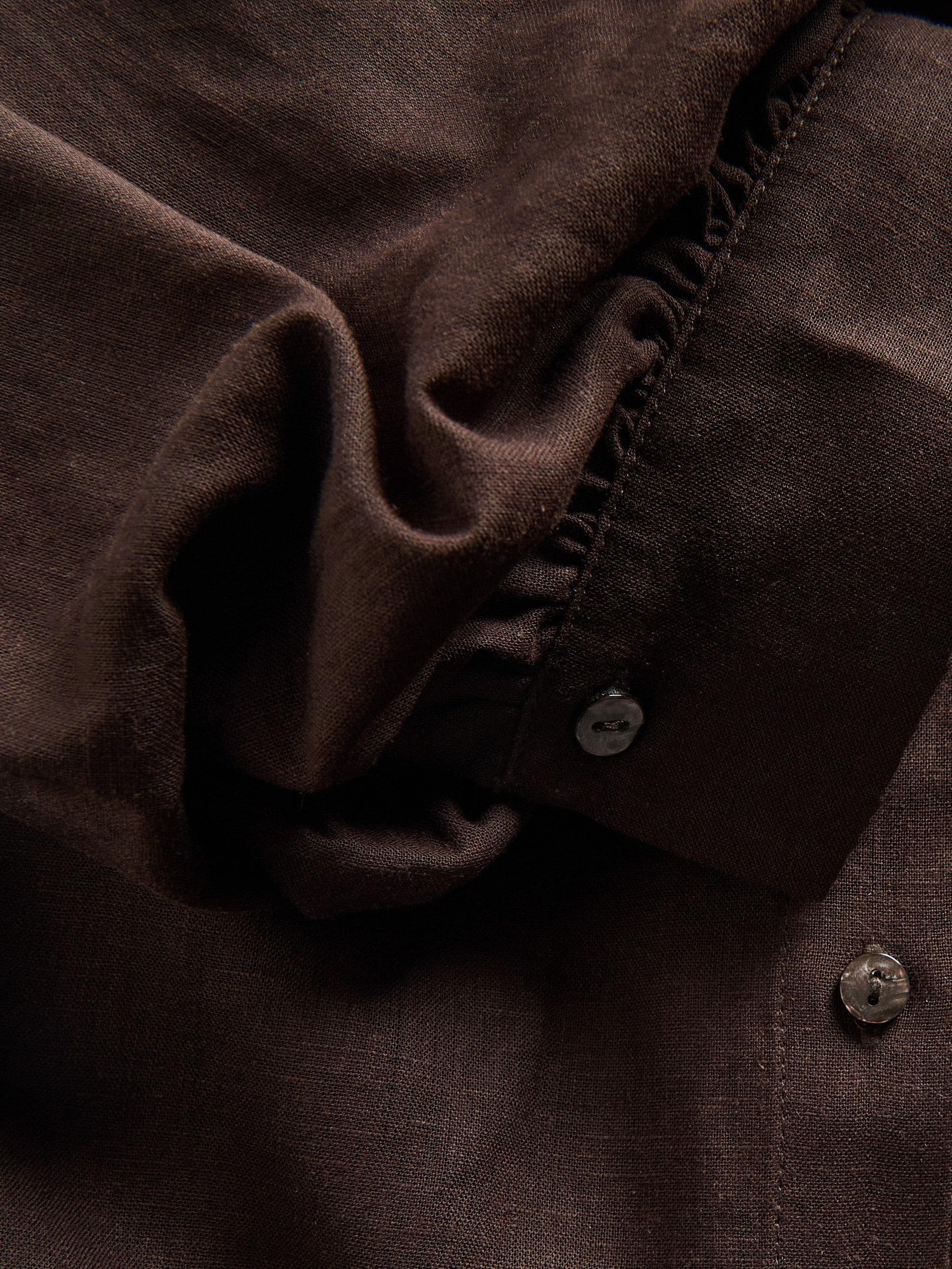 Brown Linen Rich Shirt, Brown, medium