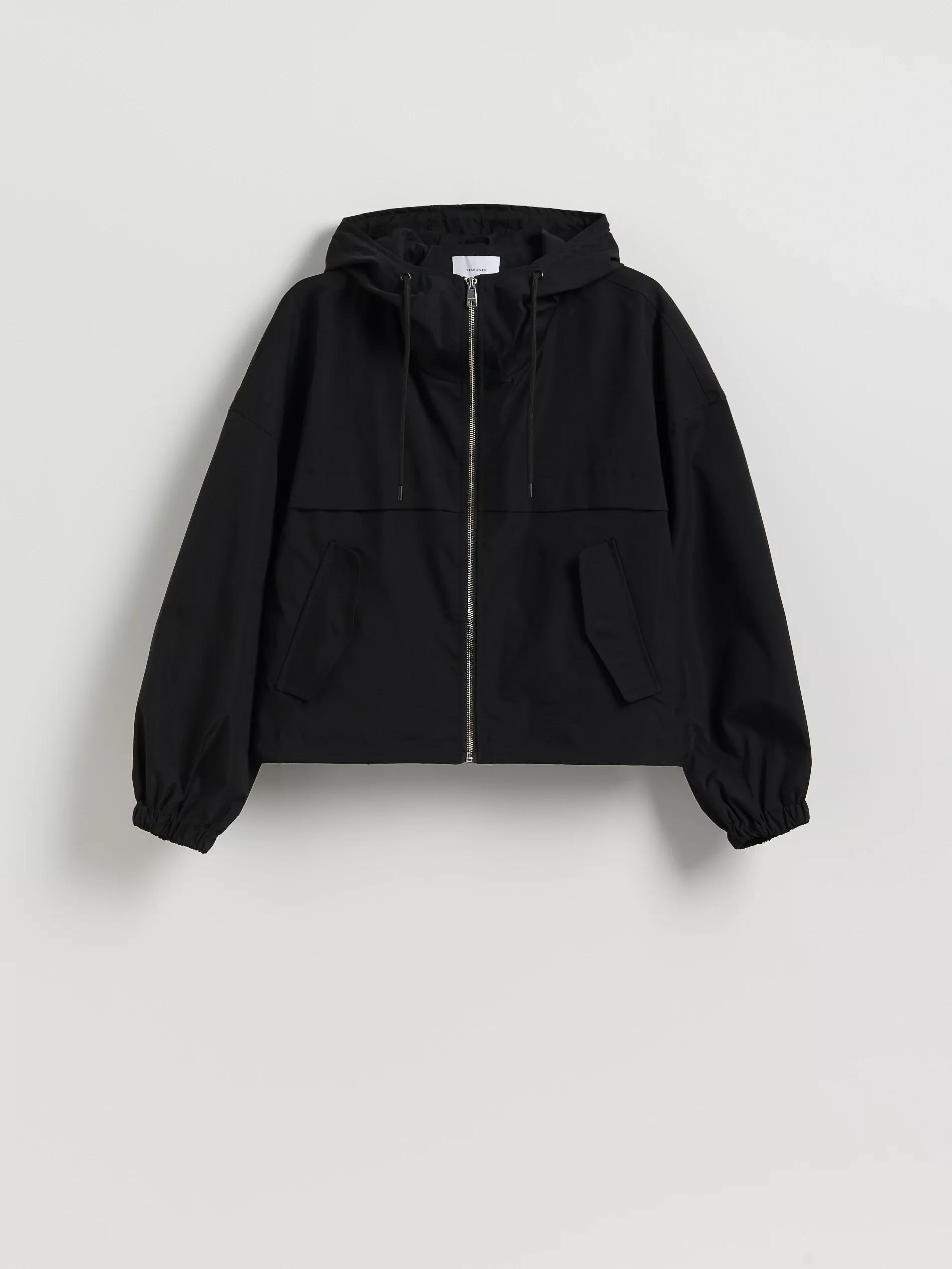 BLACK Hooded jacket, , large image number 0