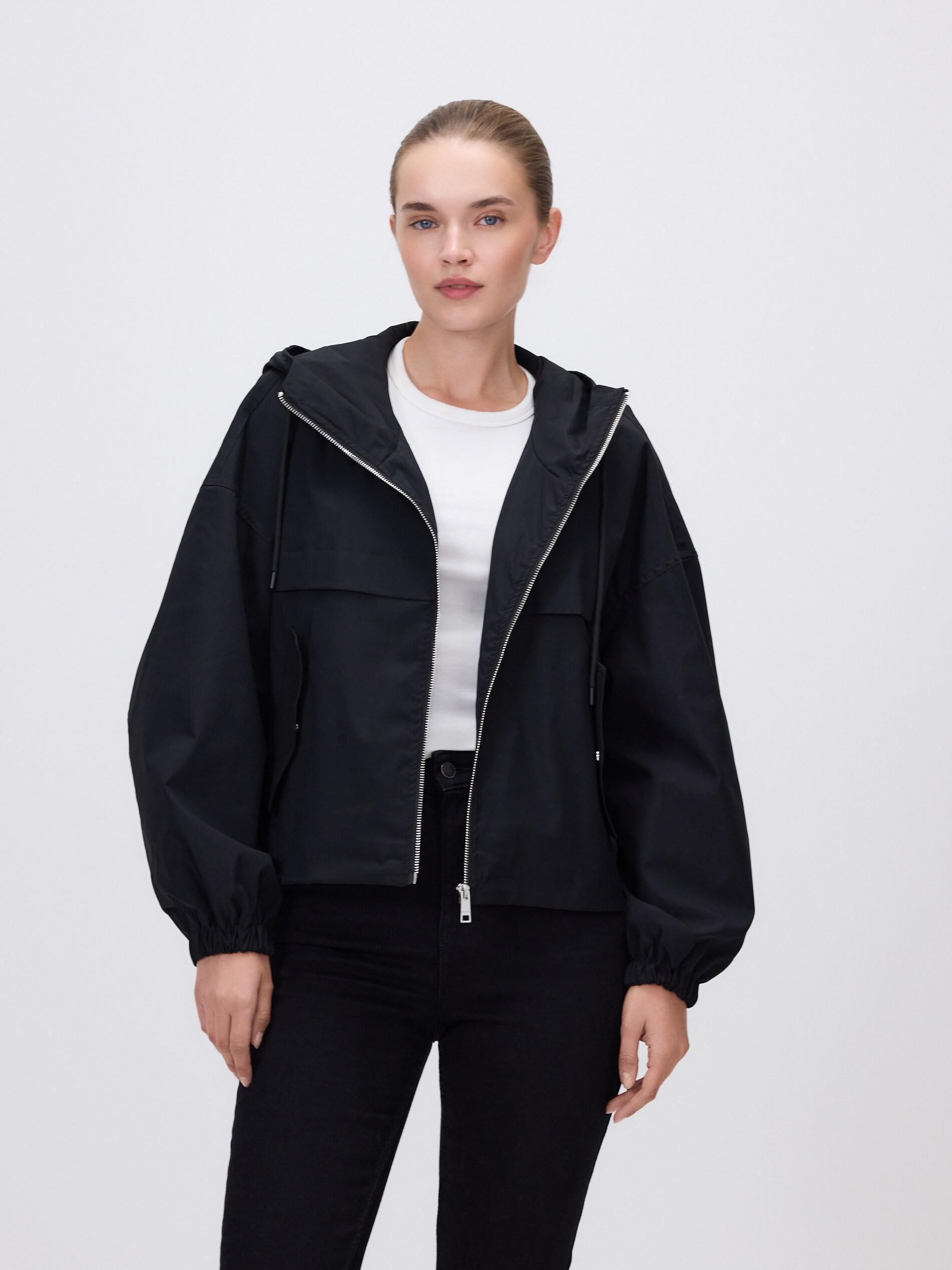 BLACK Hooded jacket, Black, medium