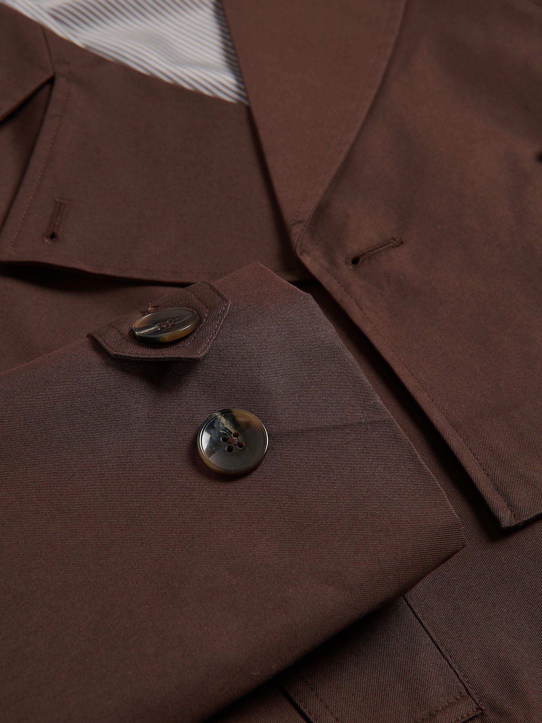 Brown Short Cotton Rich Trench Coat, Brown, large image number 5