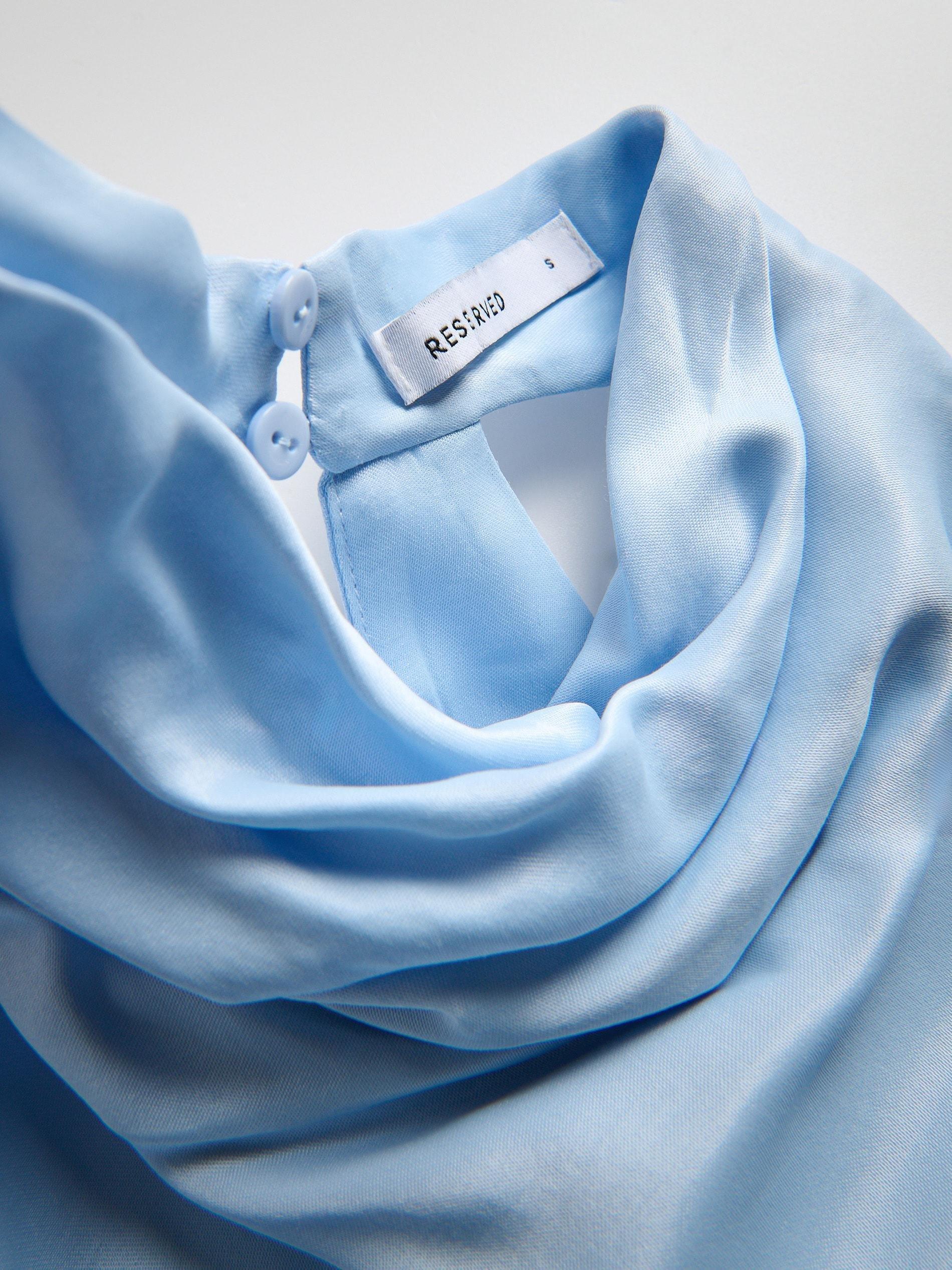 Pale Blue Halter Top, Blue, large image number 5