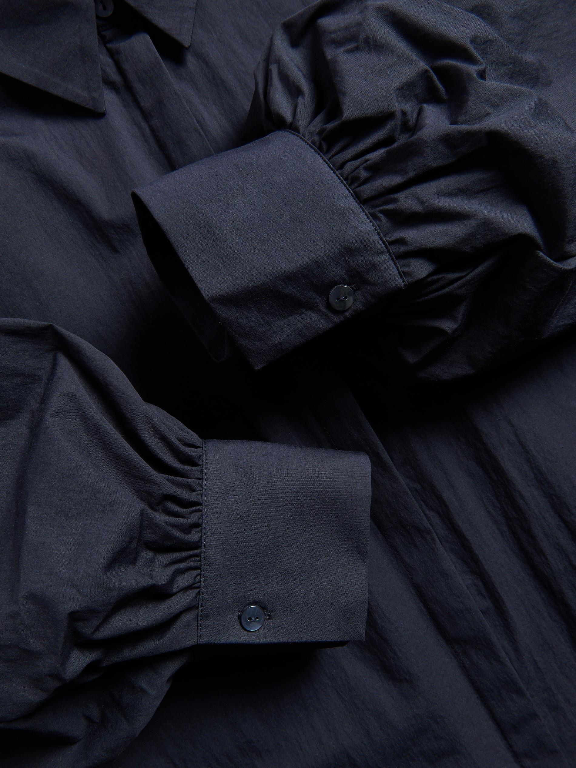 Navy Shirt With Puffy Sleeves, Navy, large image number 4