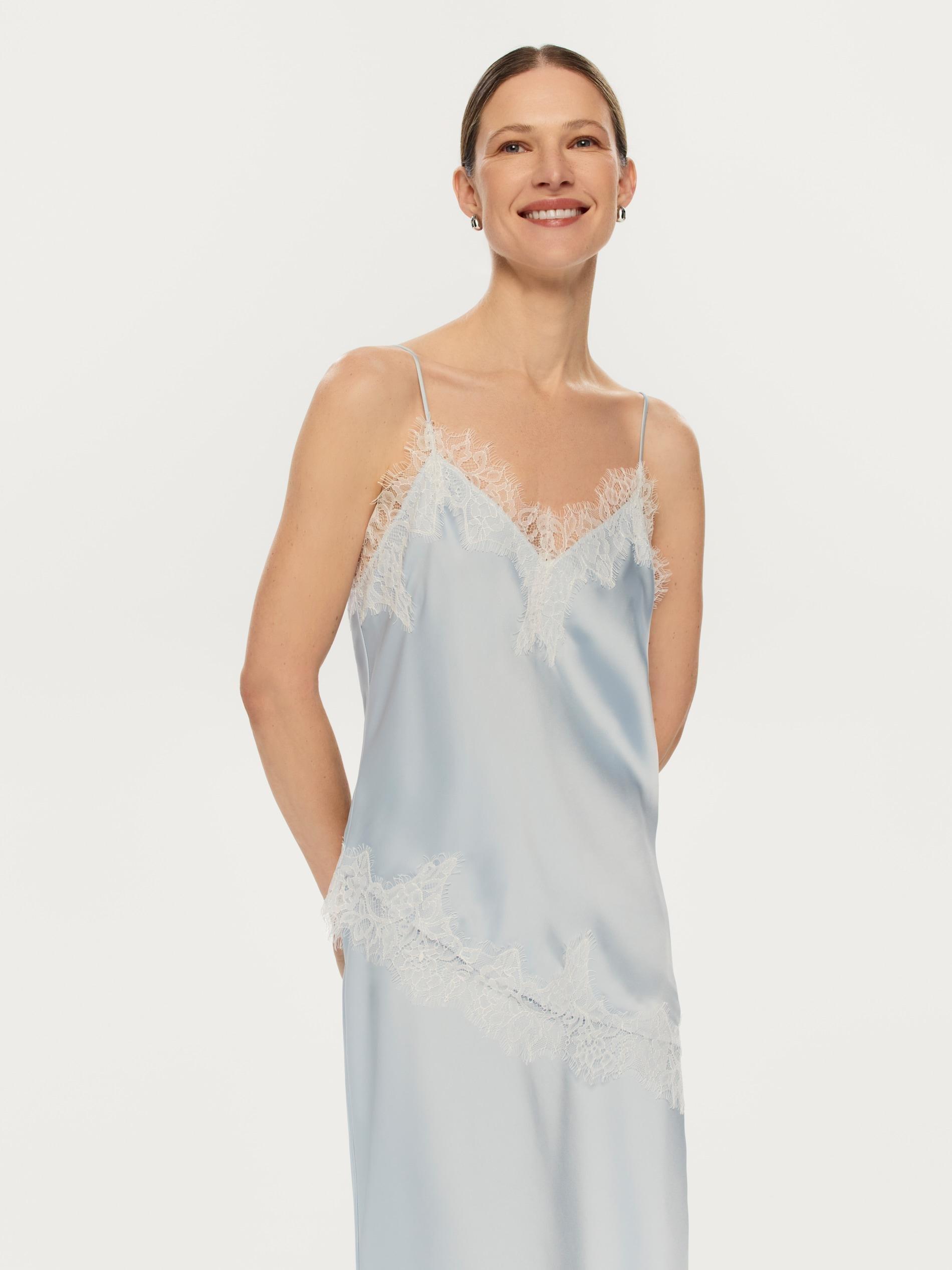 Blue Lingerie-Style Top, Blue, large image number 0
