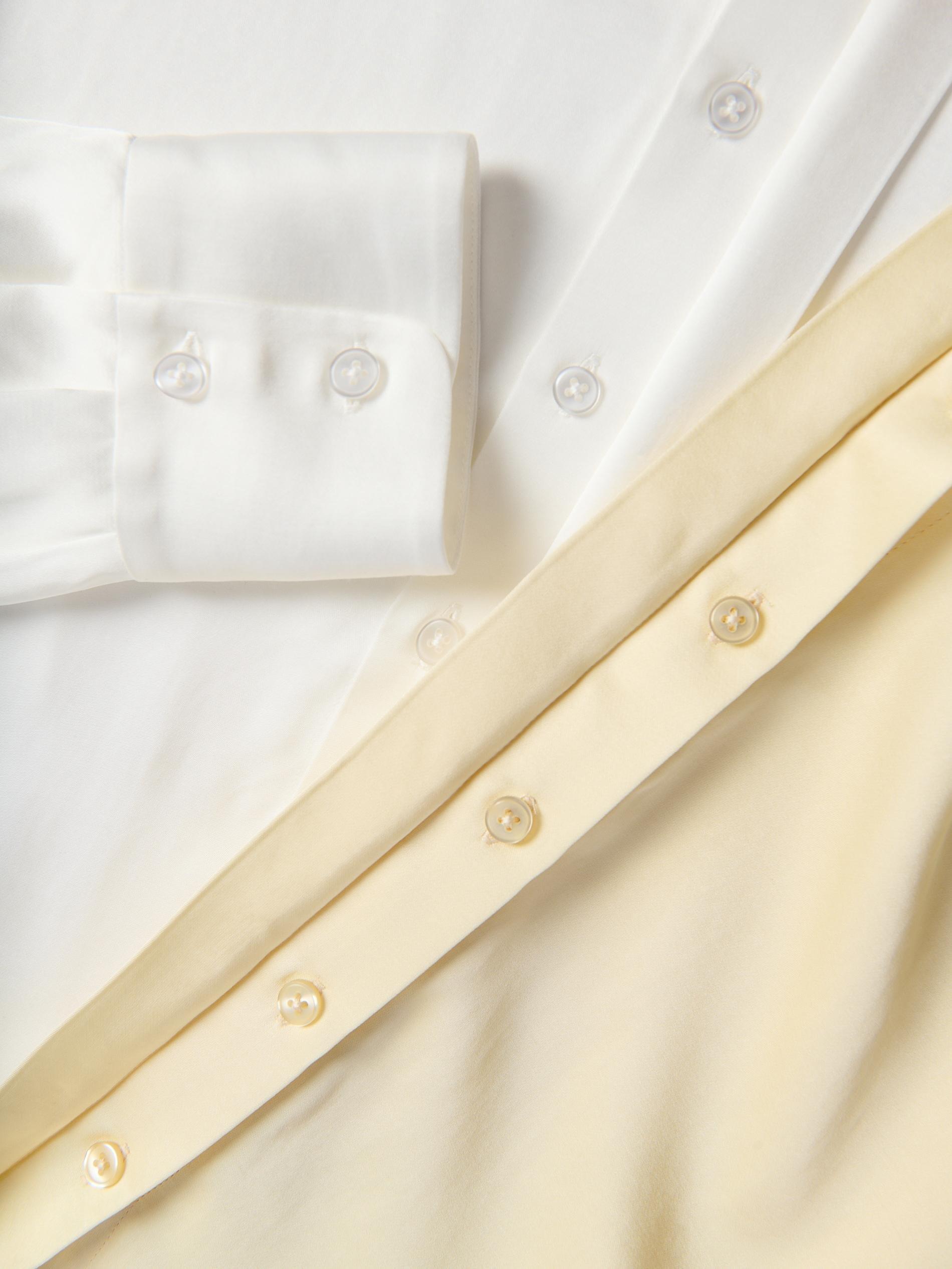 White Satin Viscose Shirt, White, large image number 3