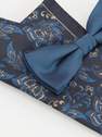 Reserved - Blue Bow Tie And Pocket Square, Men
