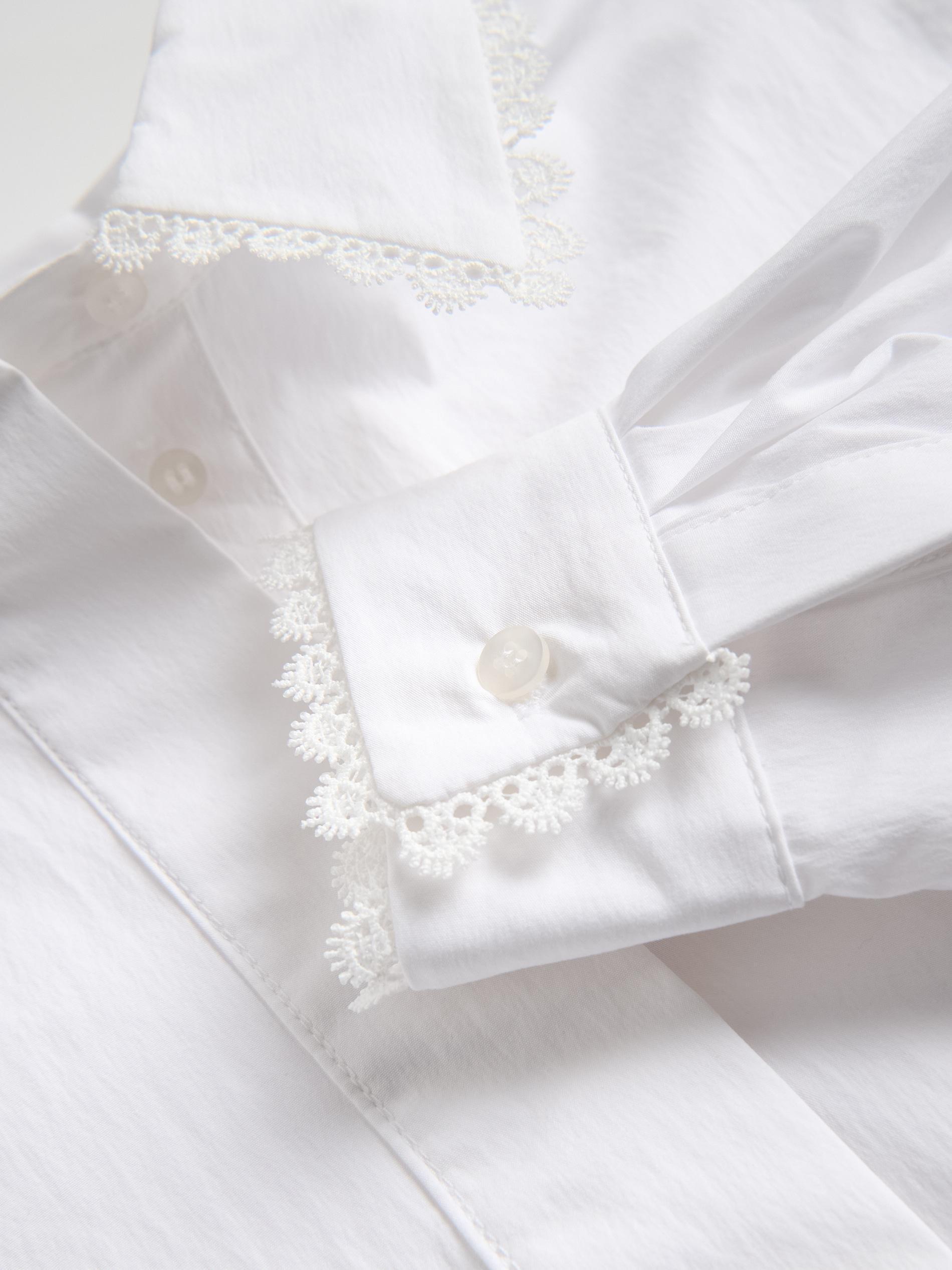 White Cotton Rich Shirt, White, large image number 1
