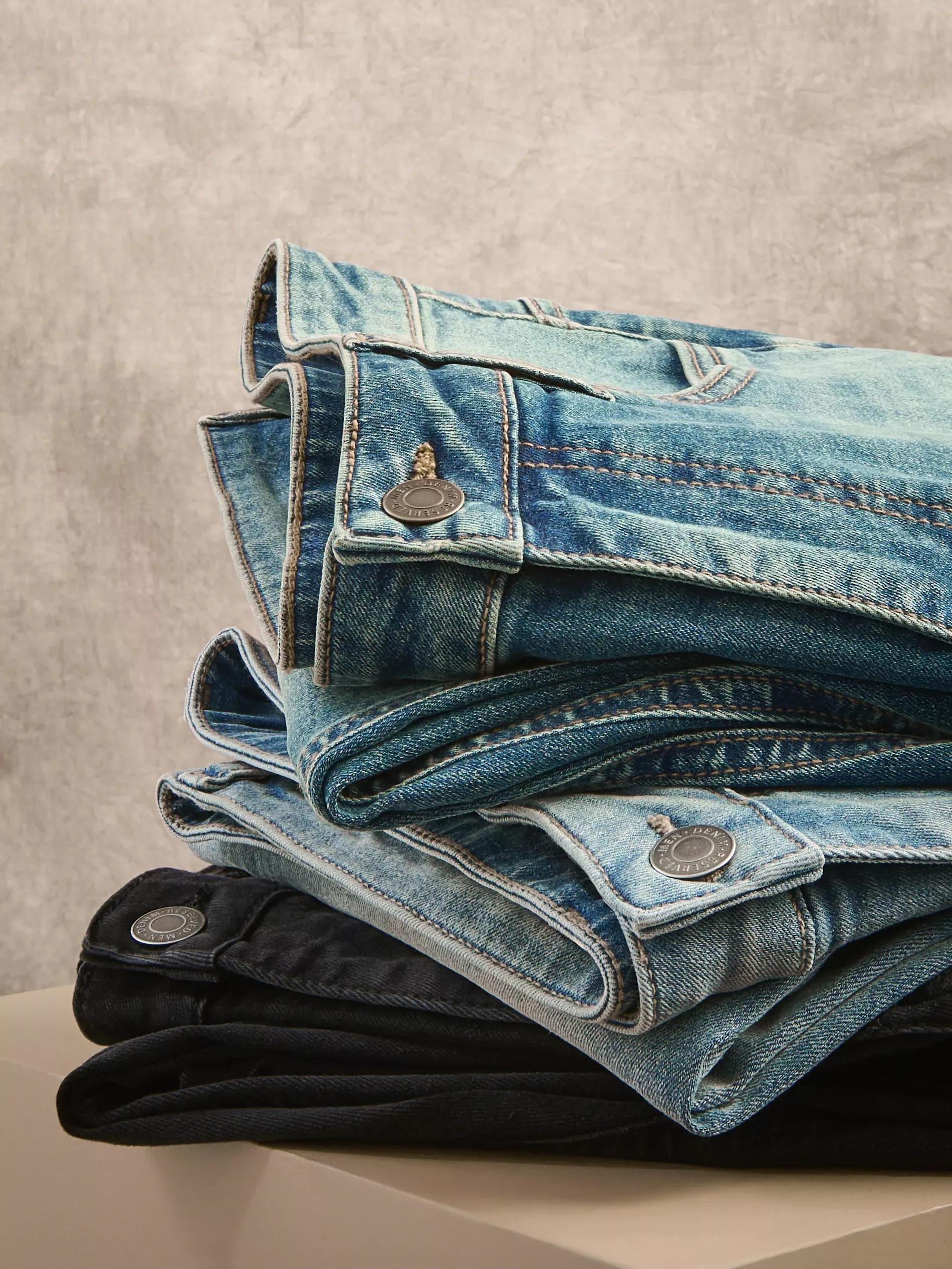 Blue Carrot Slim Jeans With Wash Effect, , large image number 5