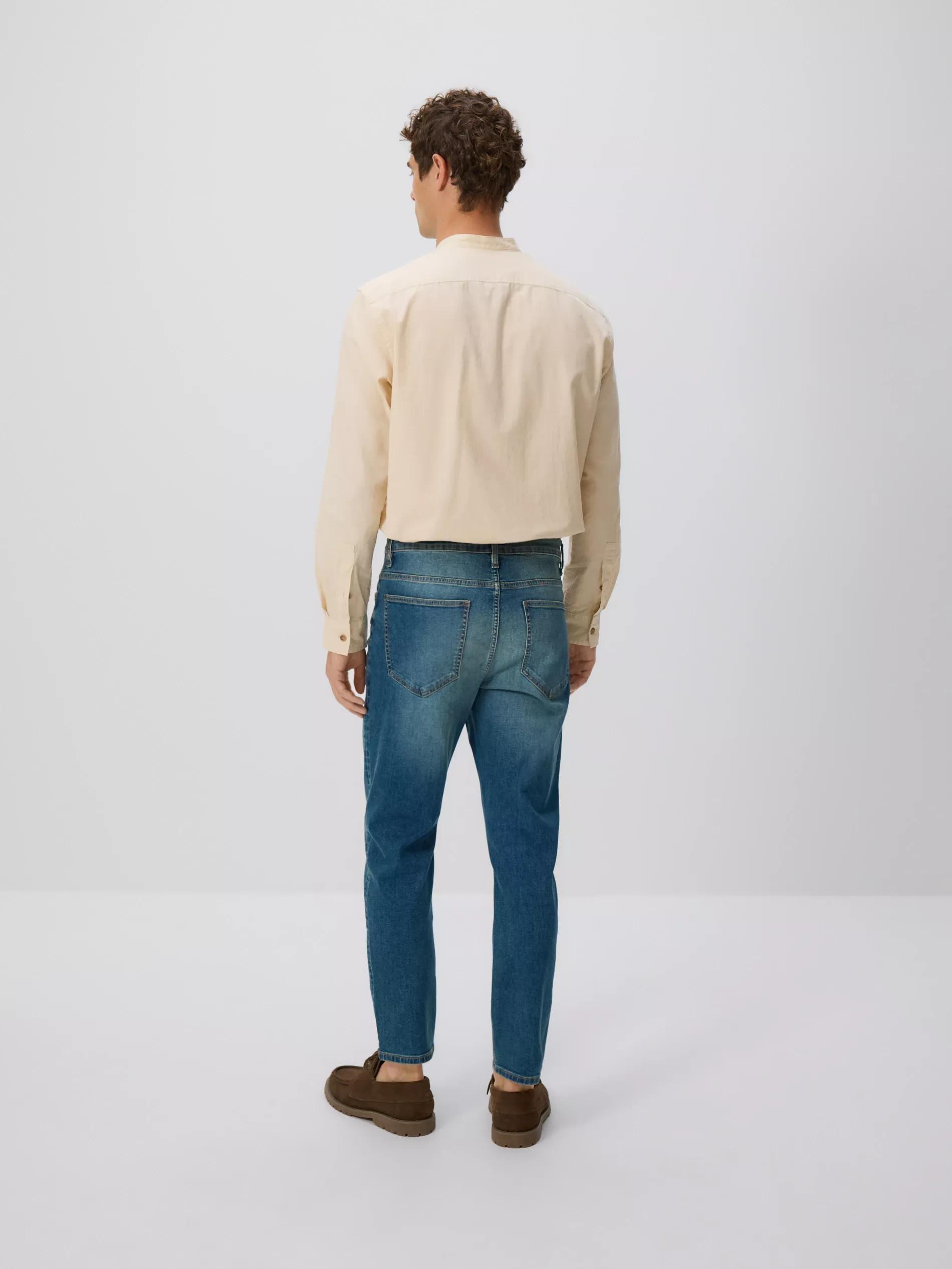 Blue Jeans Carrot Slim Jeans With Wash Effect, , large image number 2