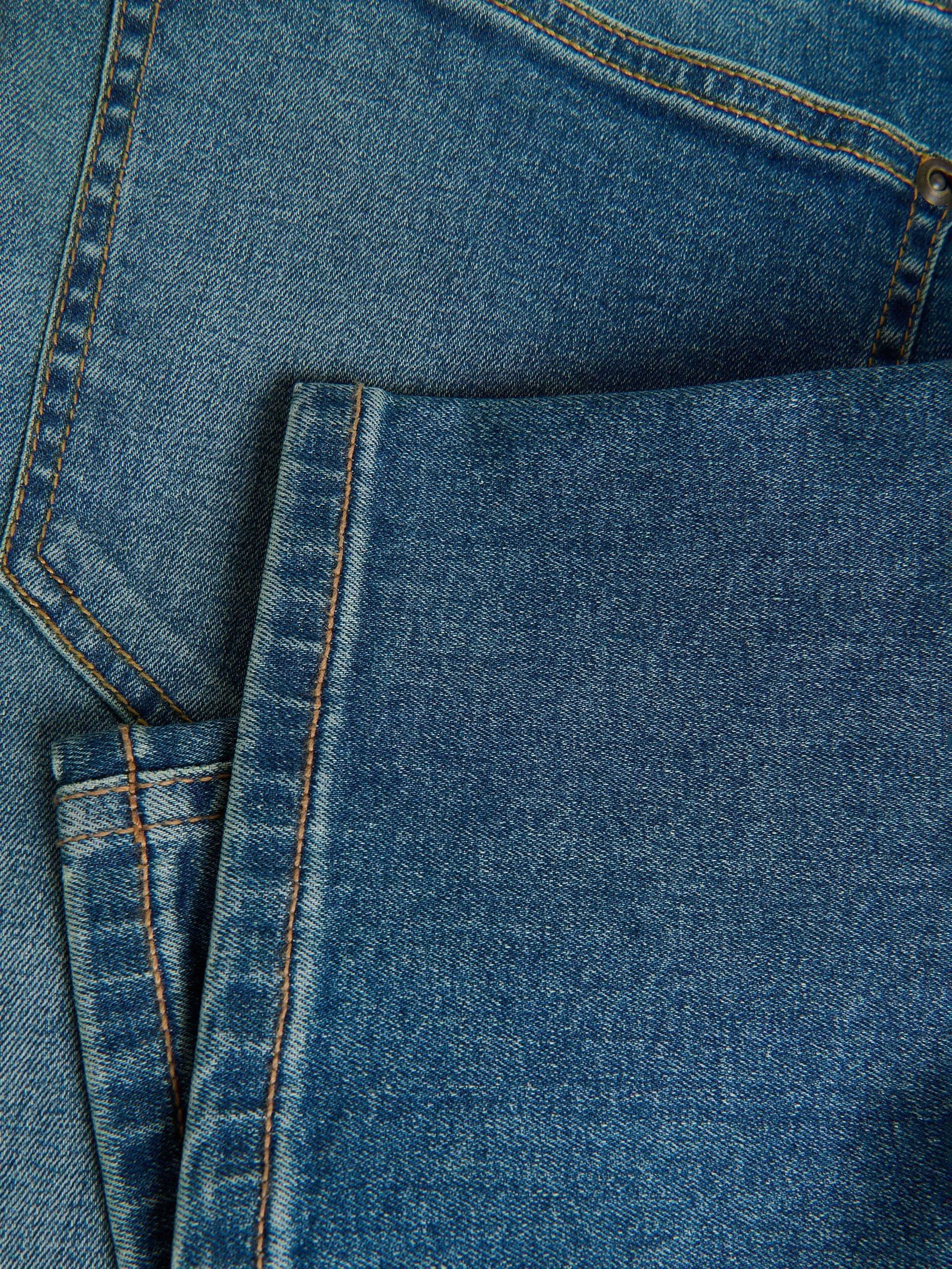 Blue Jeans Carrot Slim Jeans With Wash Effect, , large image number 4