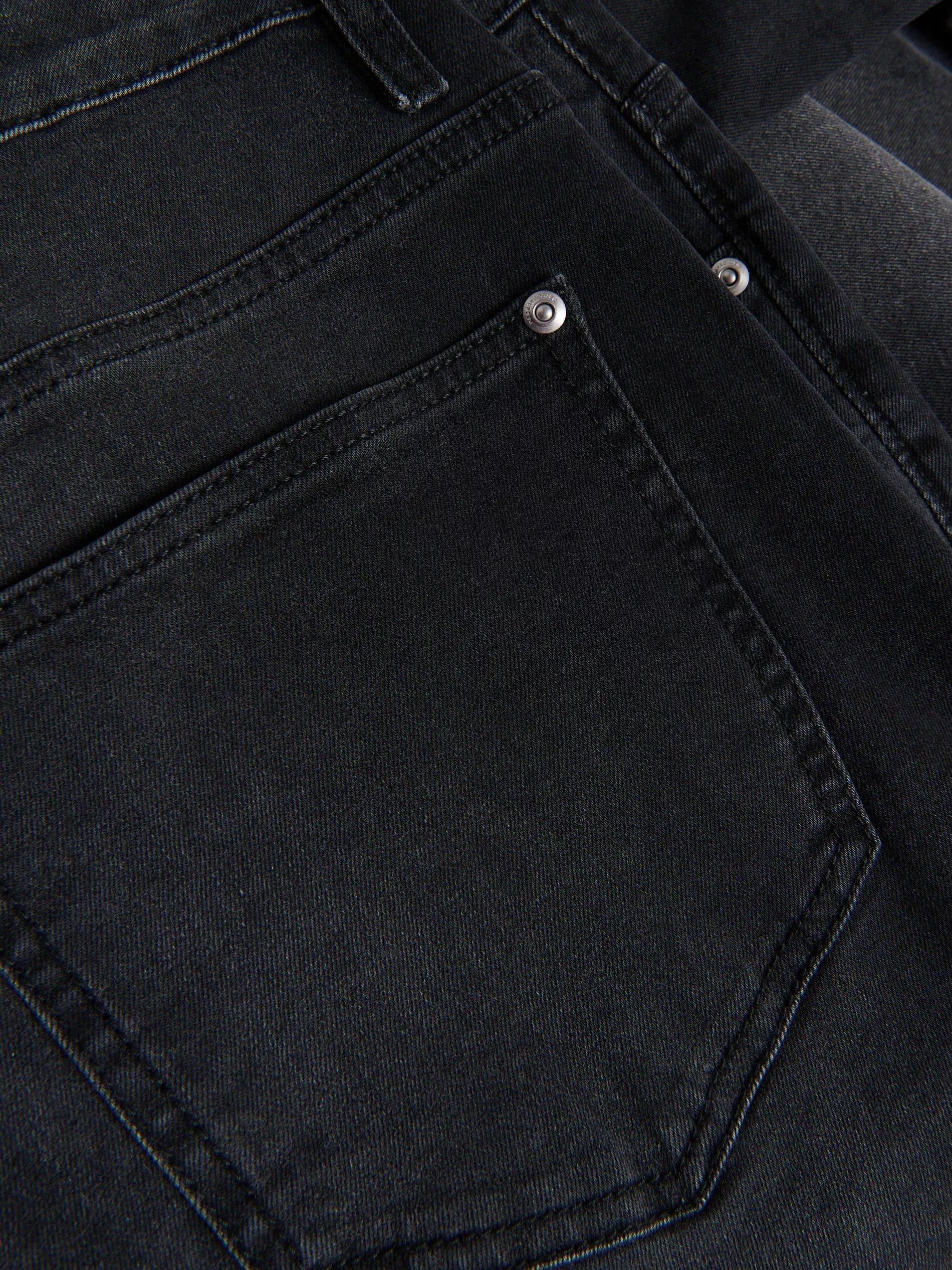 BLACK Carrot slim jeans with wash effect, Black, large image number 4