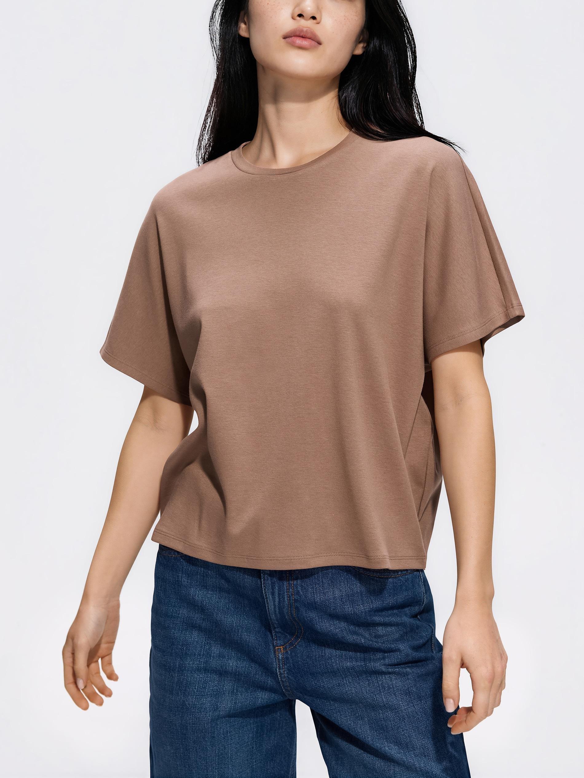 تيشيرت بقصة واسعة بني, Brown, large image number 1