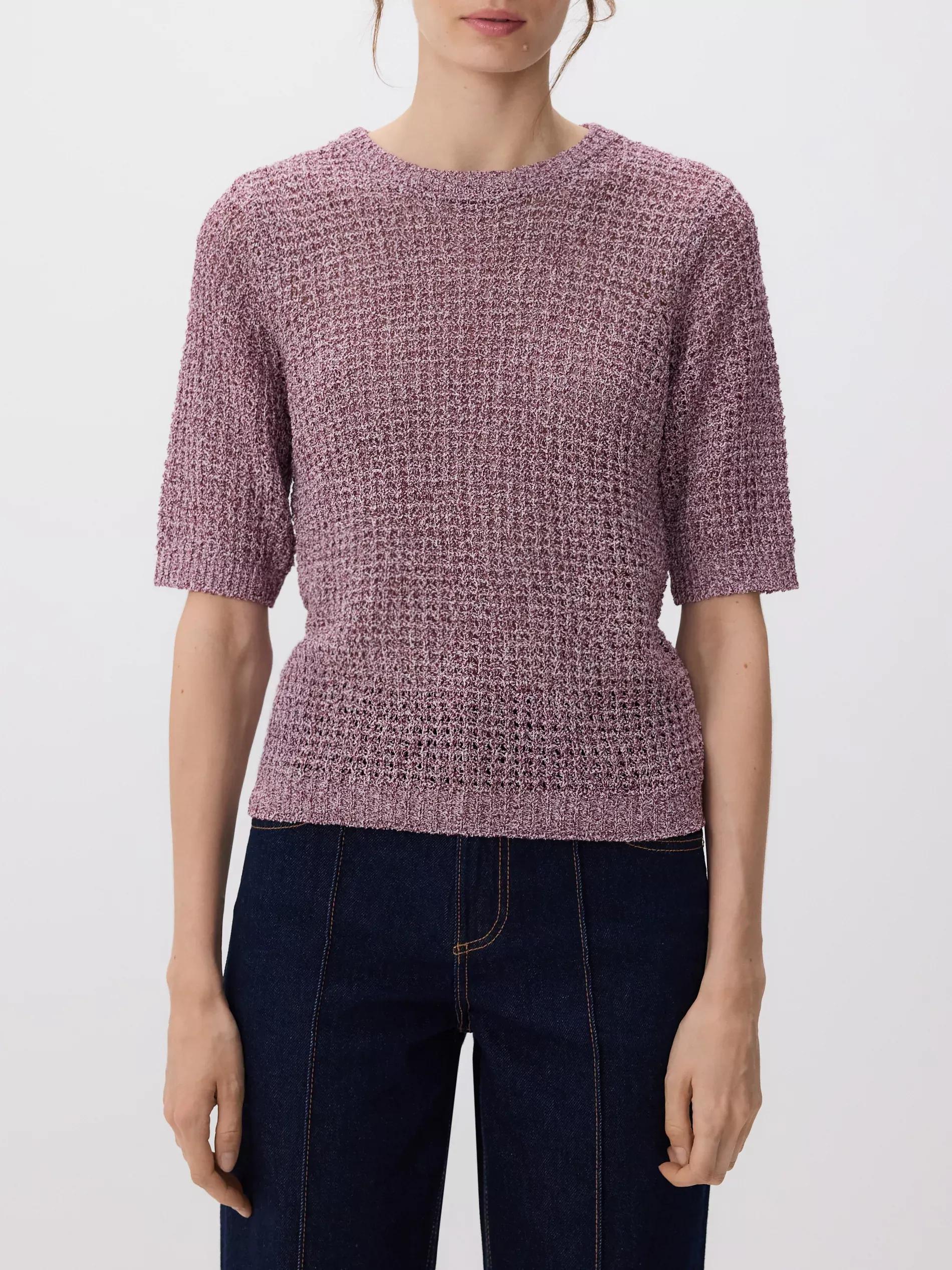 DARK VIOLET Short-sleeved sweater, 7401_49M, medium